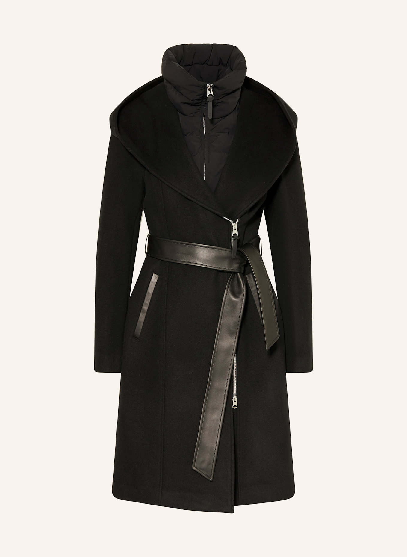 Mackage Vlněný kabát SHIA-SLB: ČERNÁ