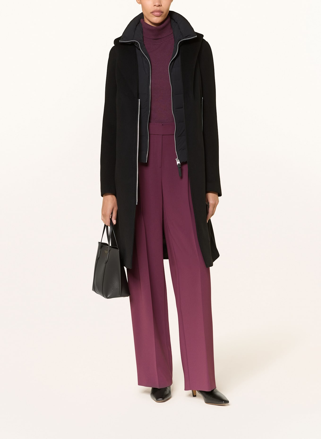 Mackage Vlněný kabát SHIA-SLB: ČERNÁ