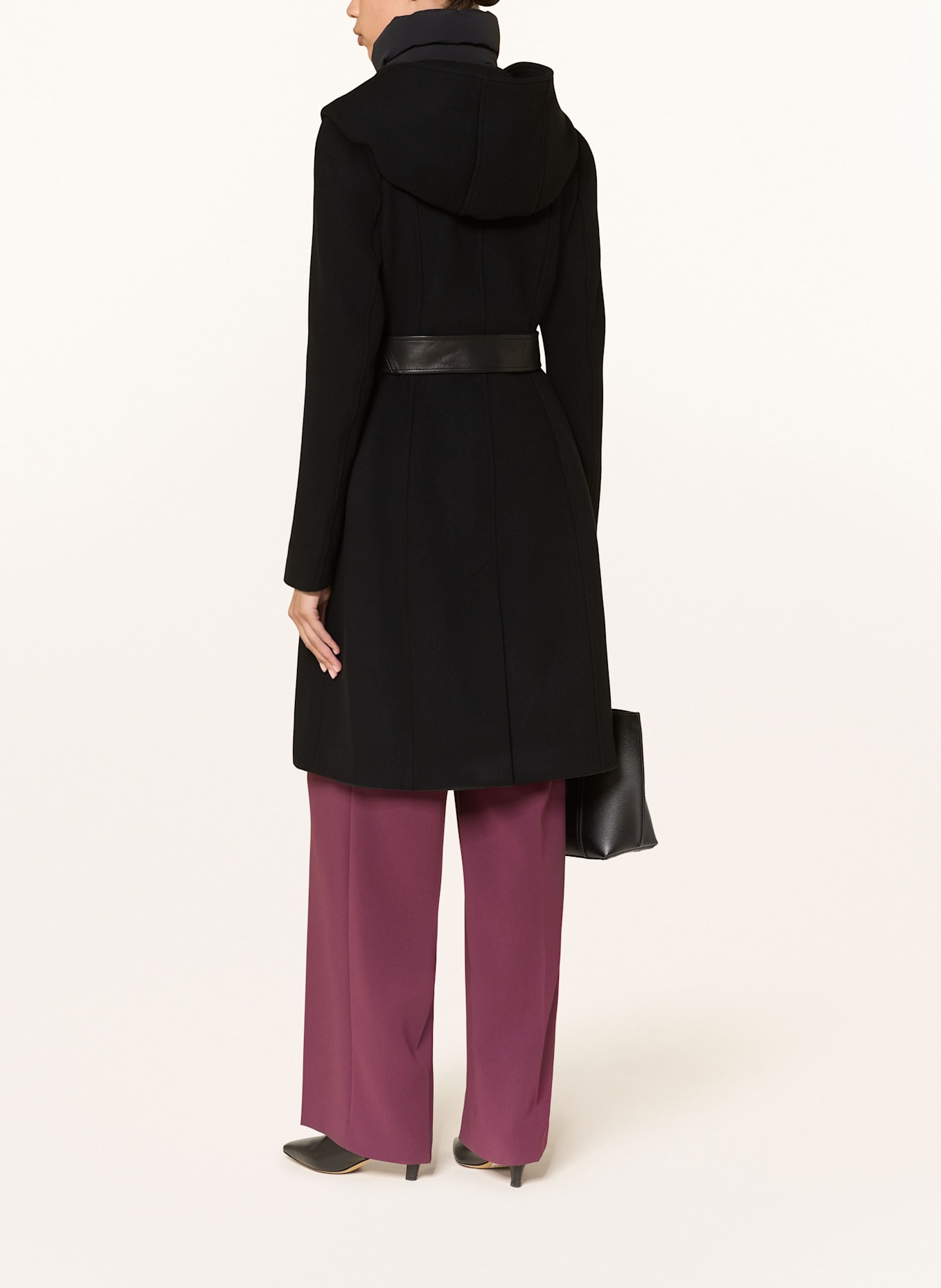 Mackage Vlněný kabát SHIA-SLB: ČERNÁ