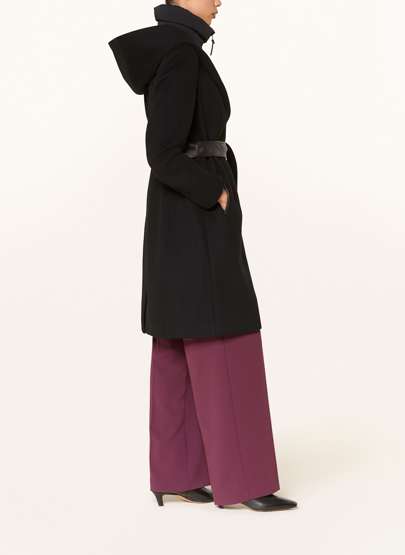 Mackage Vlněný kabát SHIA-SLB: ČERNÁ