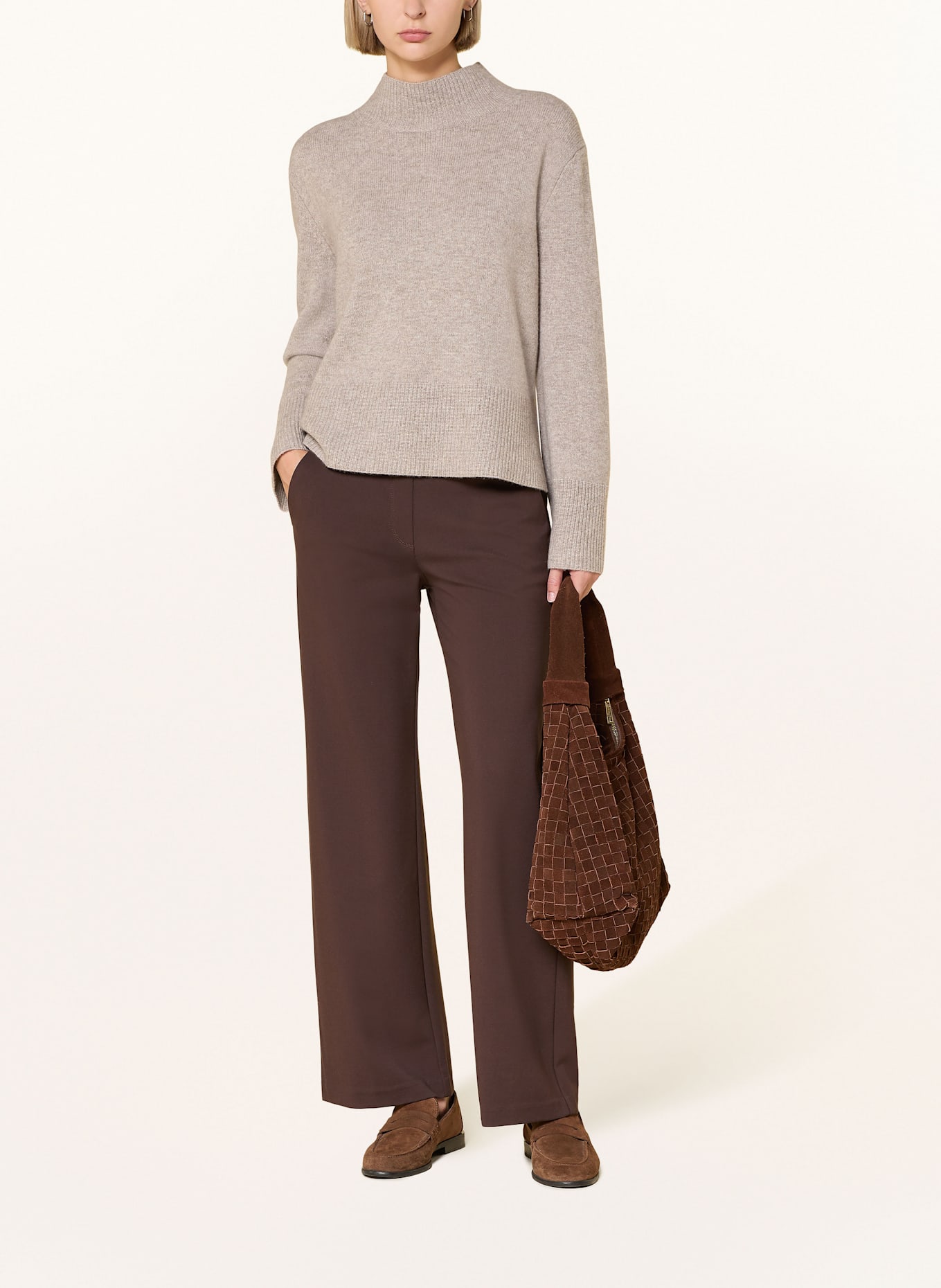 MAC Marlenehose CHIARA aus Jersey: DUNKELBRAUN