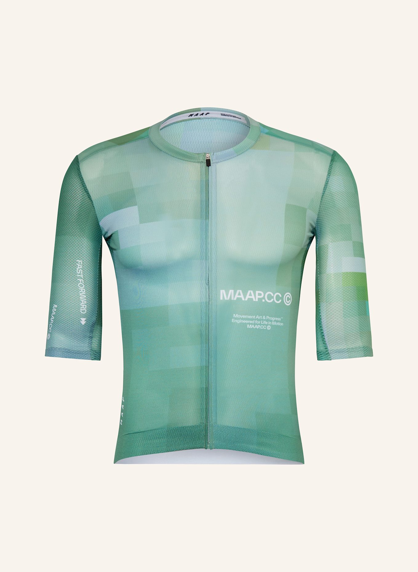 MAAP Radtrikot BLUR PRO AIR JERSEY 3.0: GRÜN / HELLGRÜN / MINT