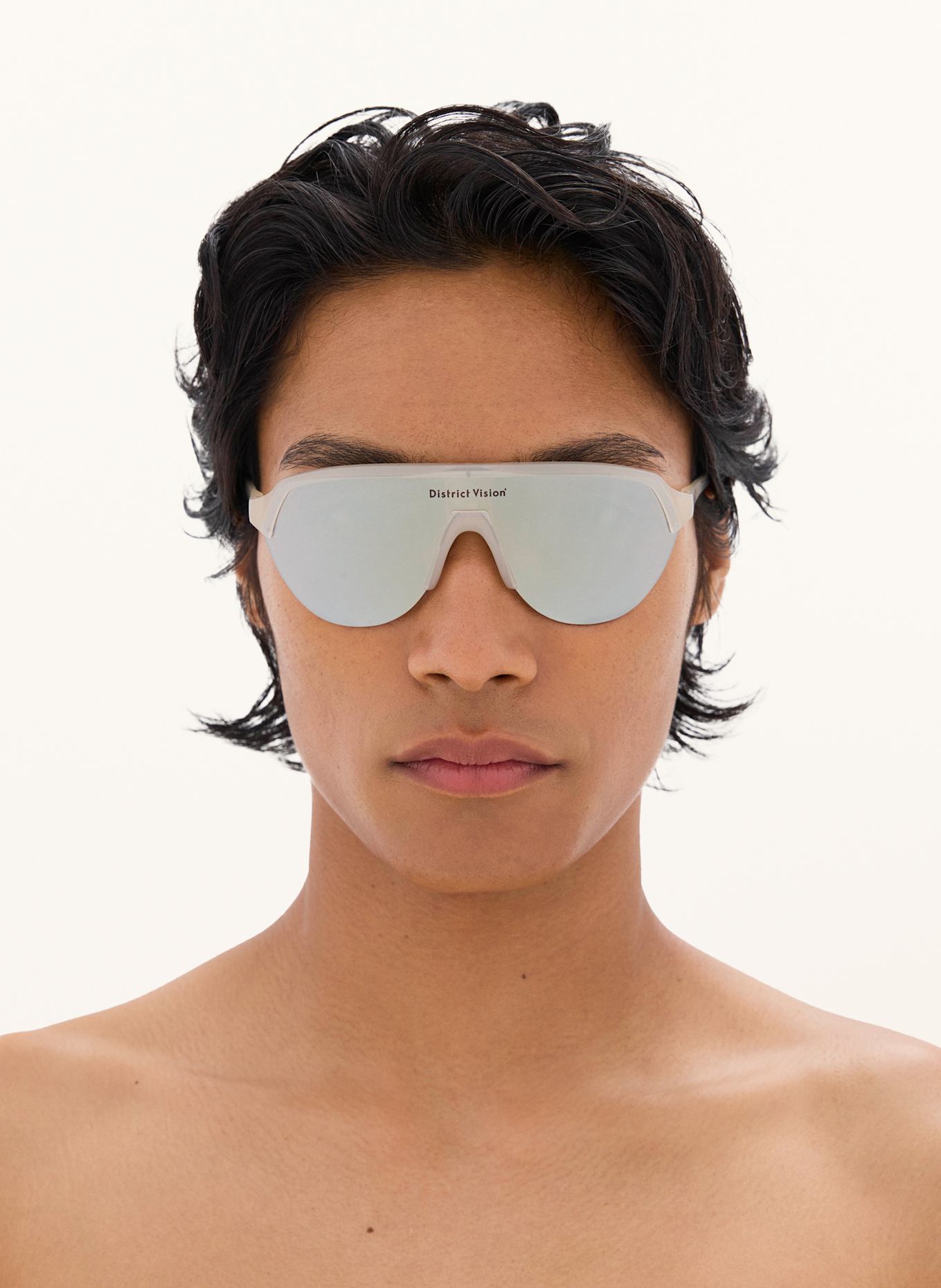 District Vision Multisportbrille NAGATA SPEED BLADE: WEISS / SCHWARZ