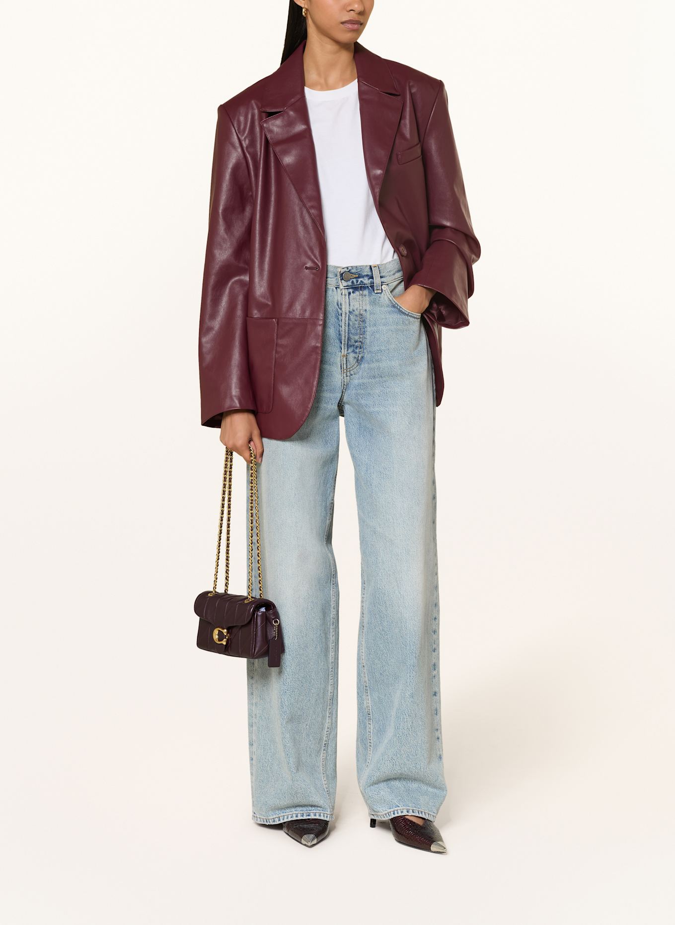 COACH Torba na ramię TABBY 20: CIEMNOCZERWONY