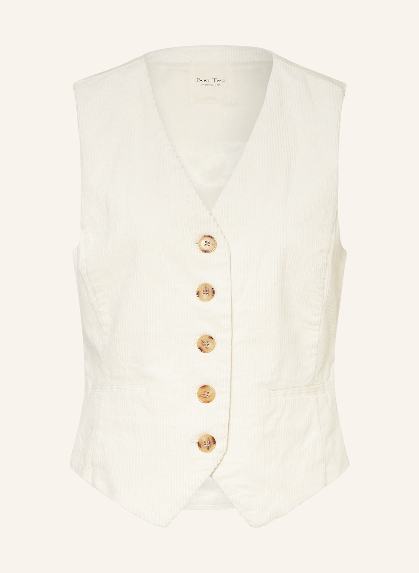 Part Two Blazerweste LINKA aus Cord: CREME