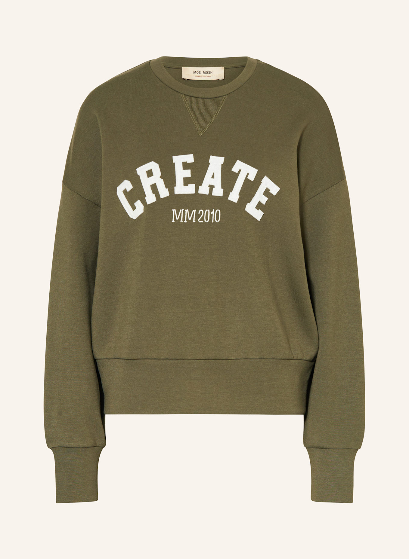 MOS MOSH Sweatshirt MMCELLI: OLIV / WEISS