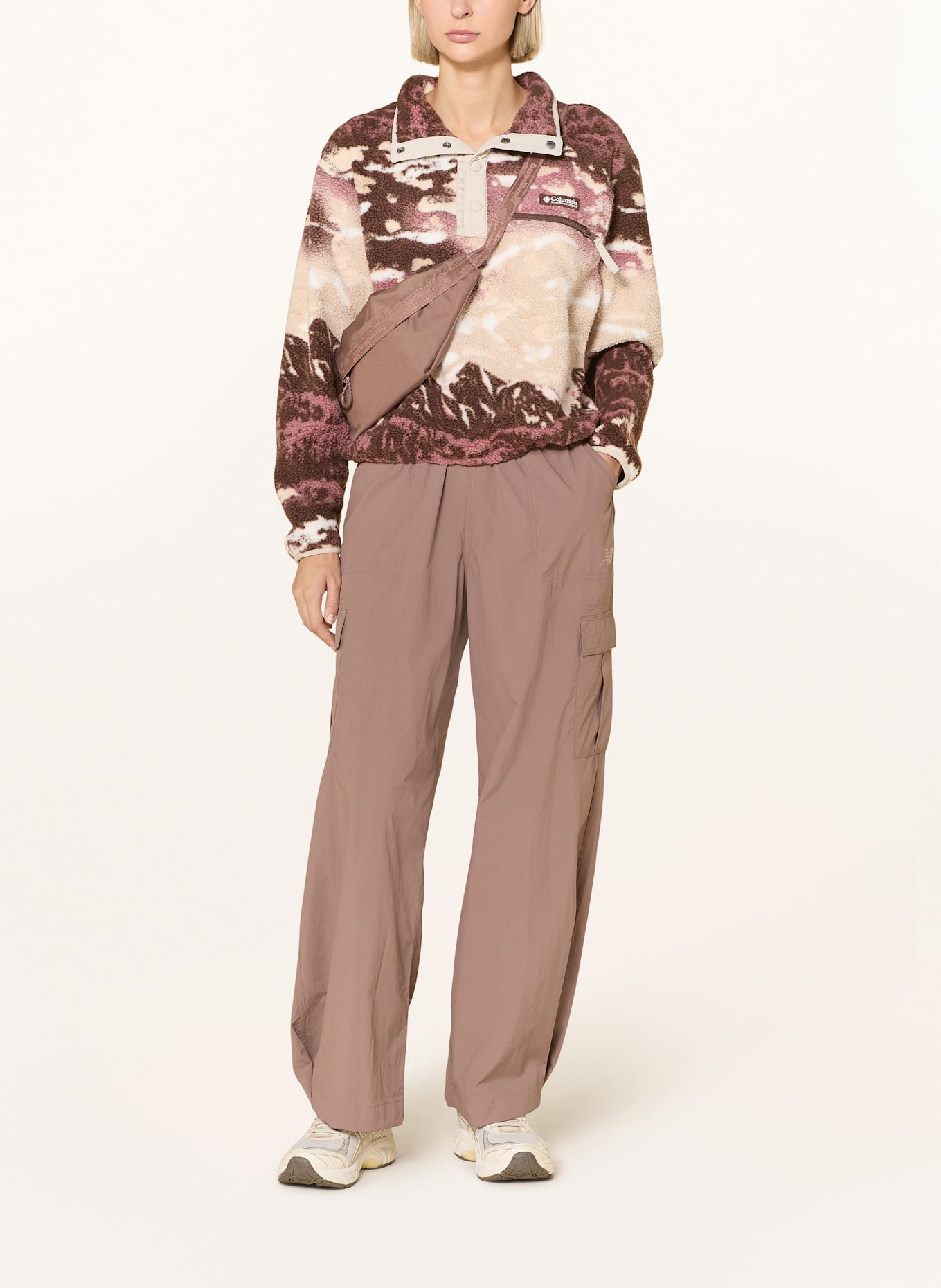 Columbia Fleece-Troyer HELVETIA™ II: DUNKELBRAUN / BEIGE / ROSÉ