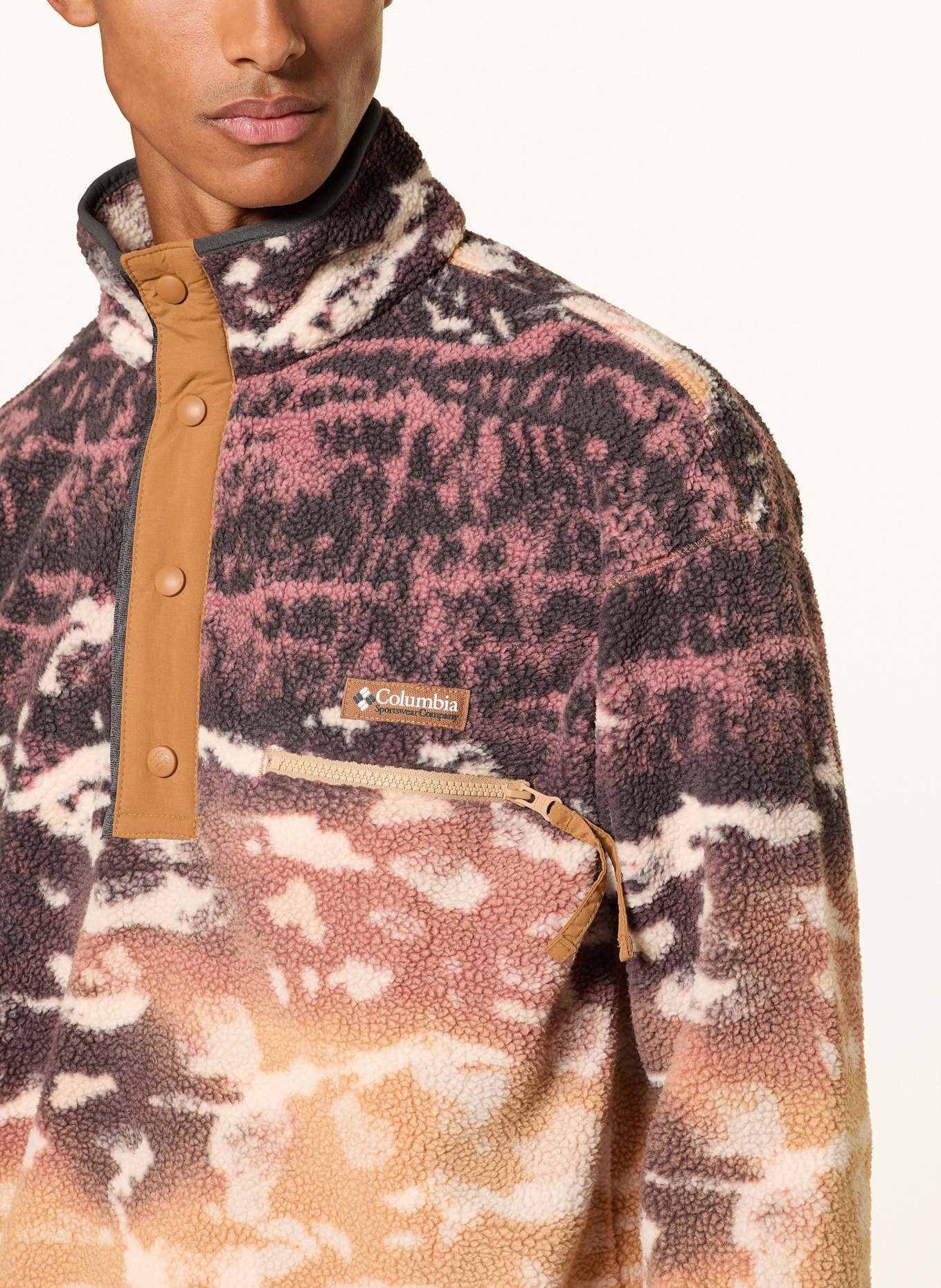 Columbia Fleece-Troyer HELVETIA™ II: WEISS / ROSÉ / SCHWARZ