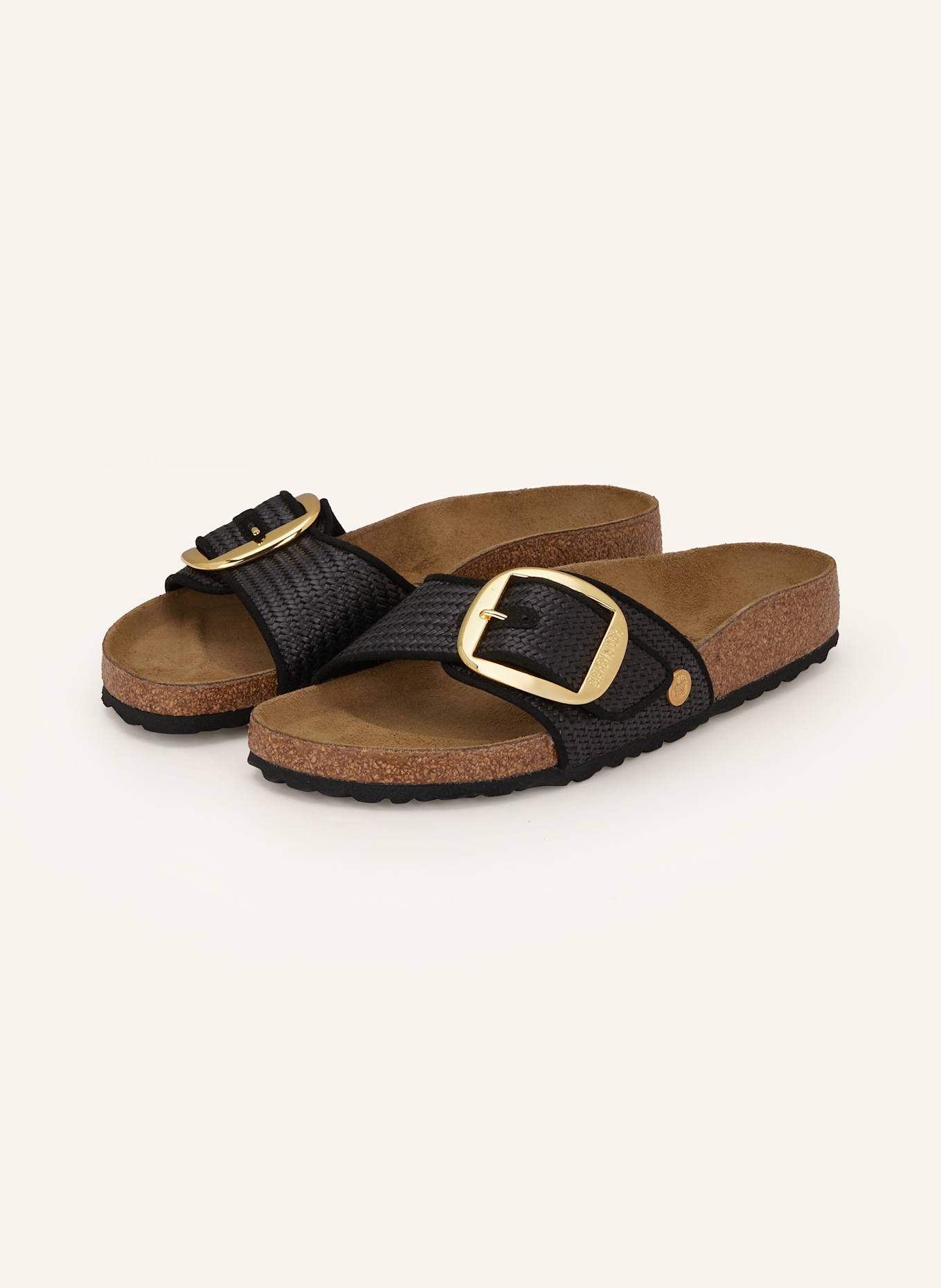 BIRKENSTOCK Pantoletten MADRID BIG BUCKLE: SCHWARZ