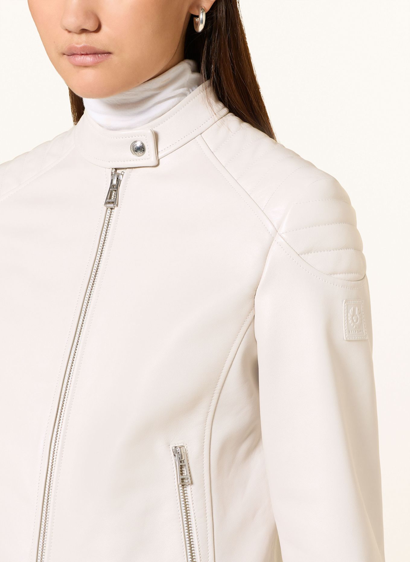 BELSTAFF Kurtka skórzana MOLLISON: KREMOWY