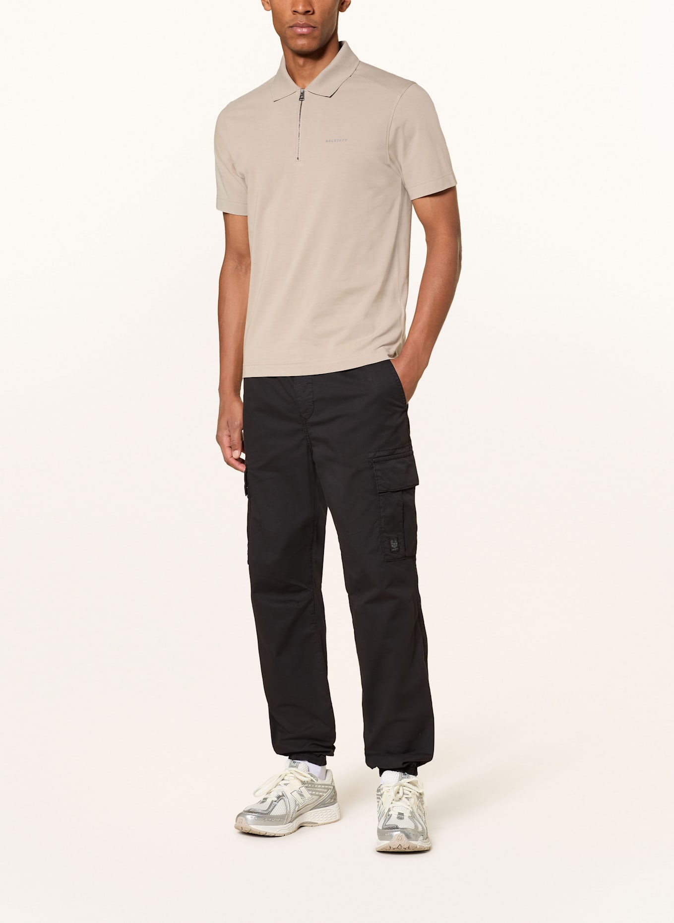 BELSTAFF ALLOY jersey polo shirt: LIGHT GRAY