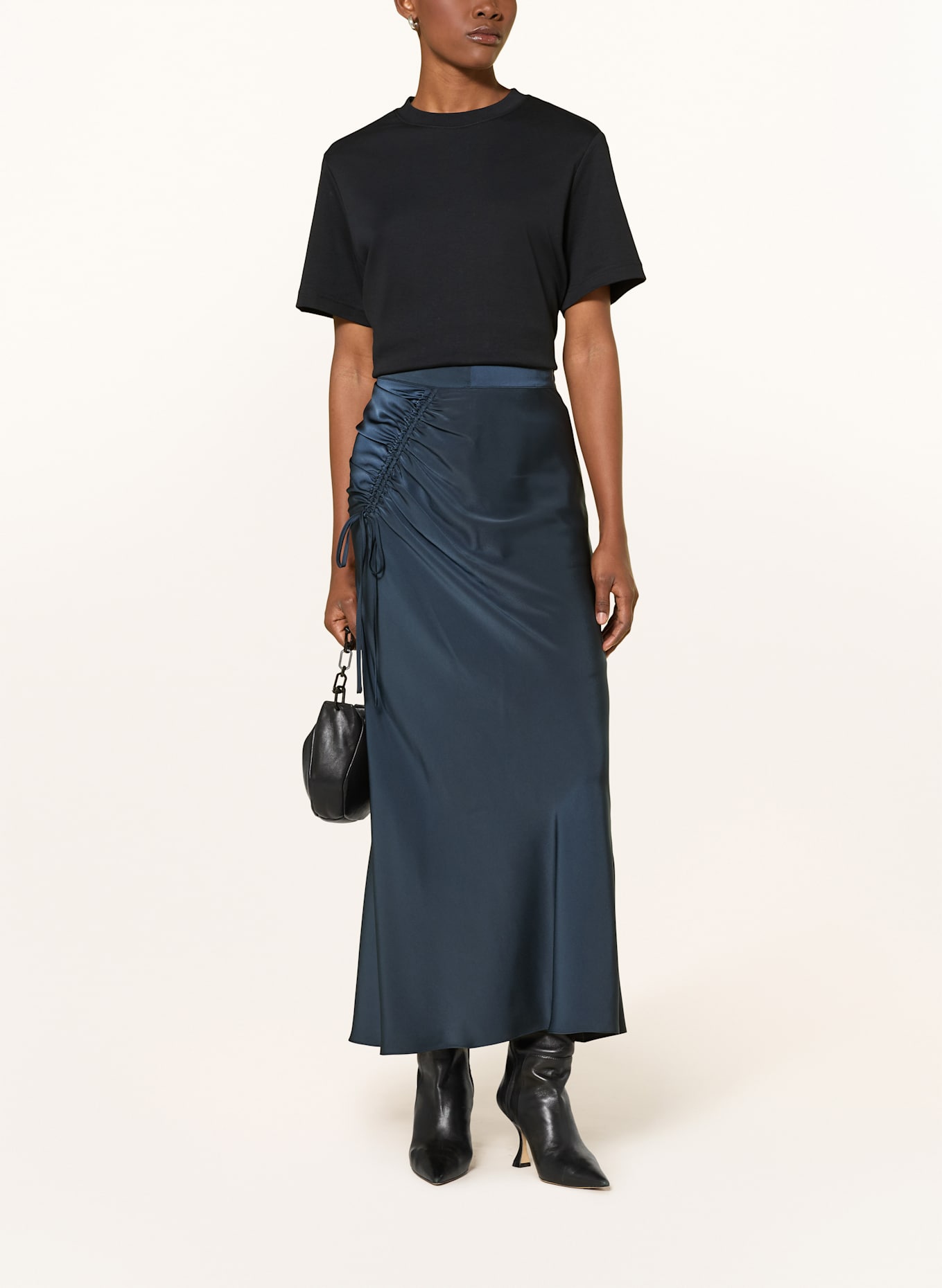 ALLSAINTS Satinrock ALEXIA: BLAUGRAU