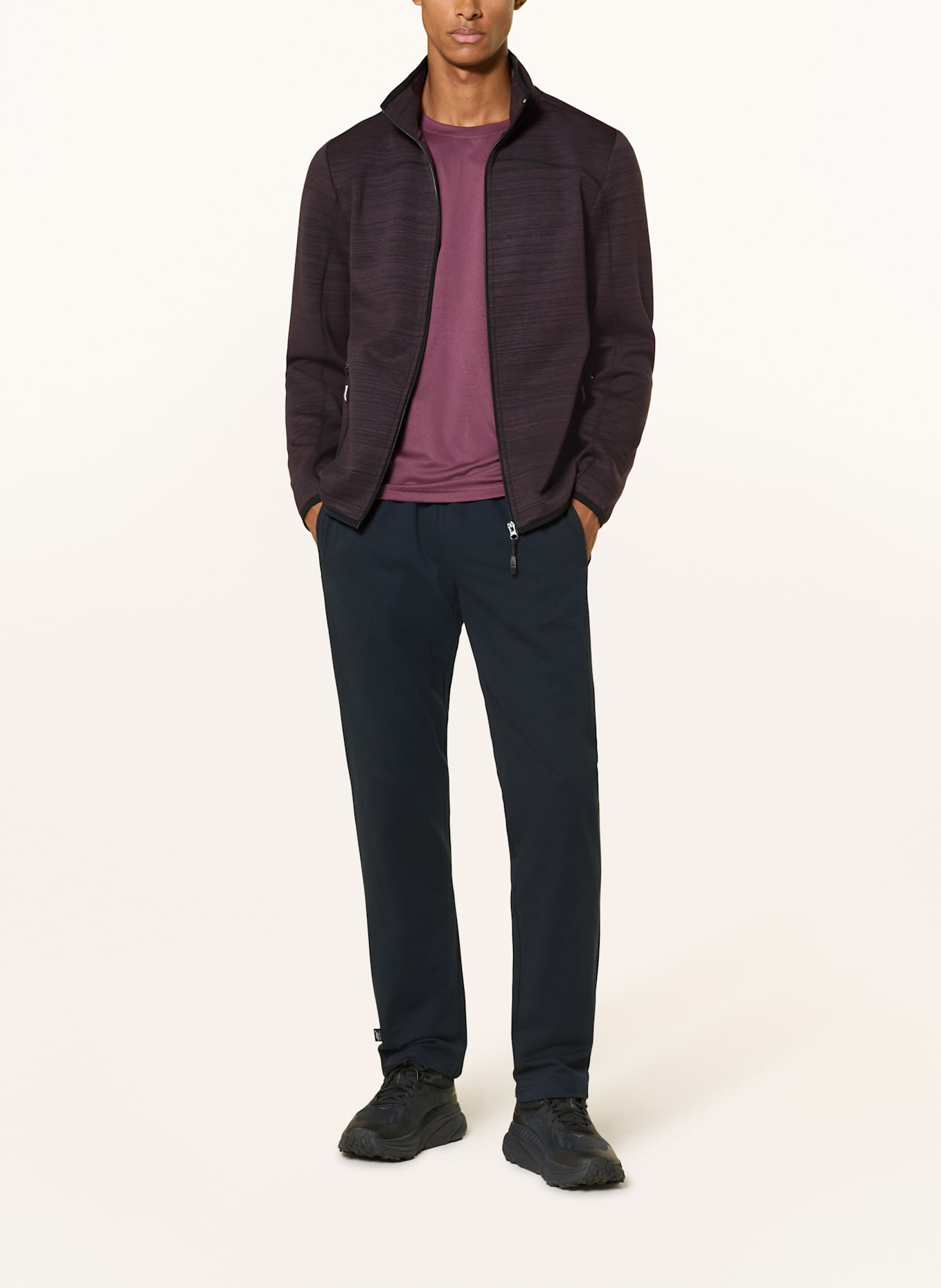 JOY sportswear Trainingsjacke YANNIK: SCHWARZ / DUNKELLILA