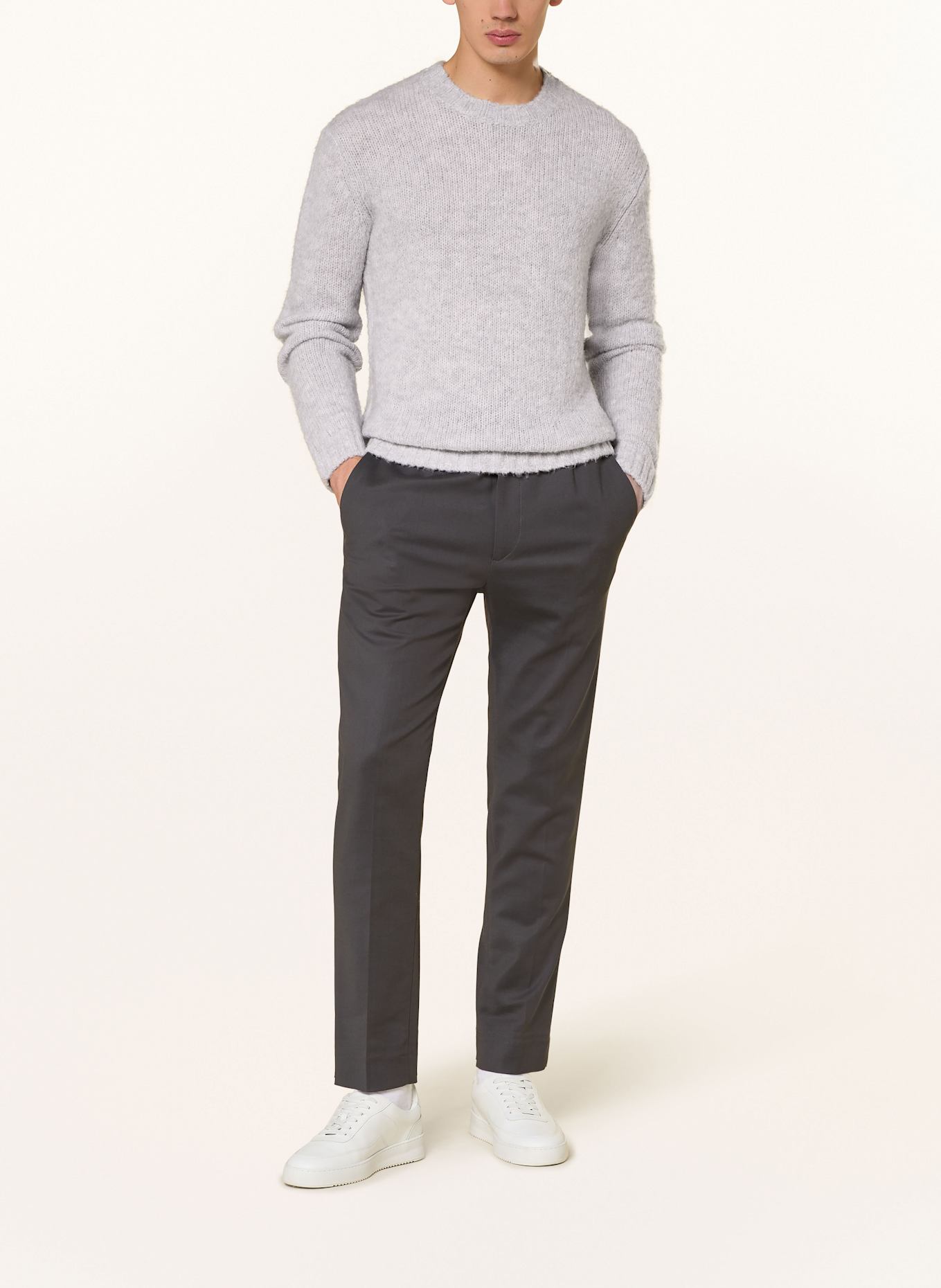 Juvia Pullover ROBERT aus Merinowolle: HELLGRAU