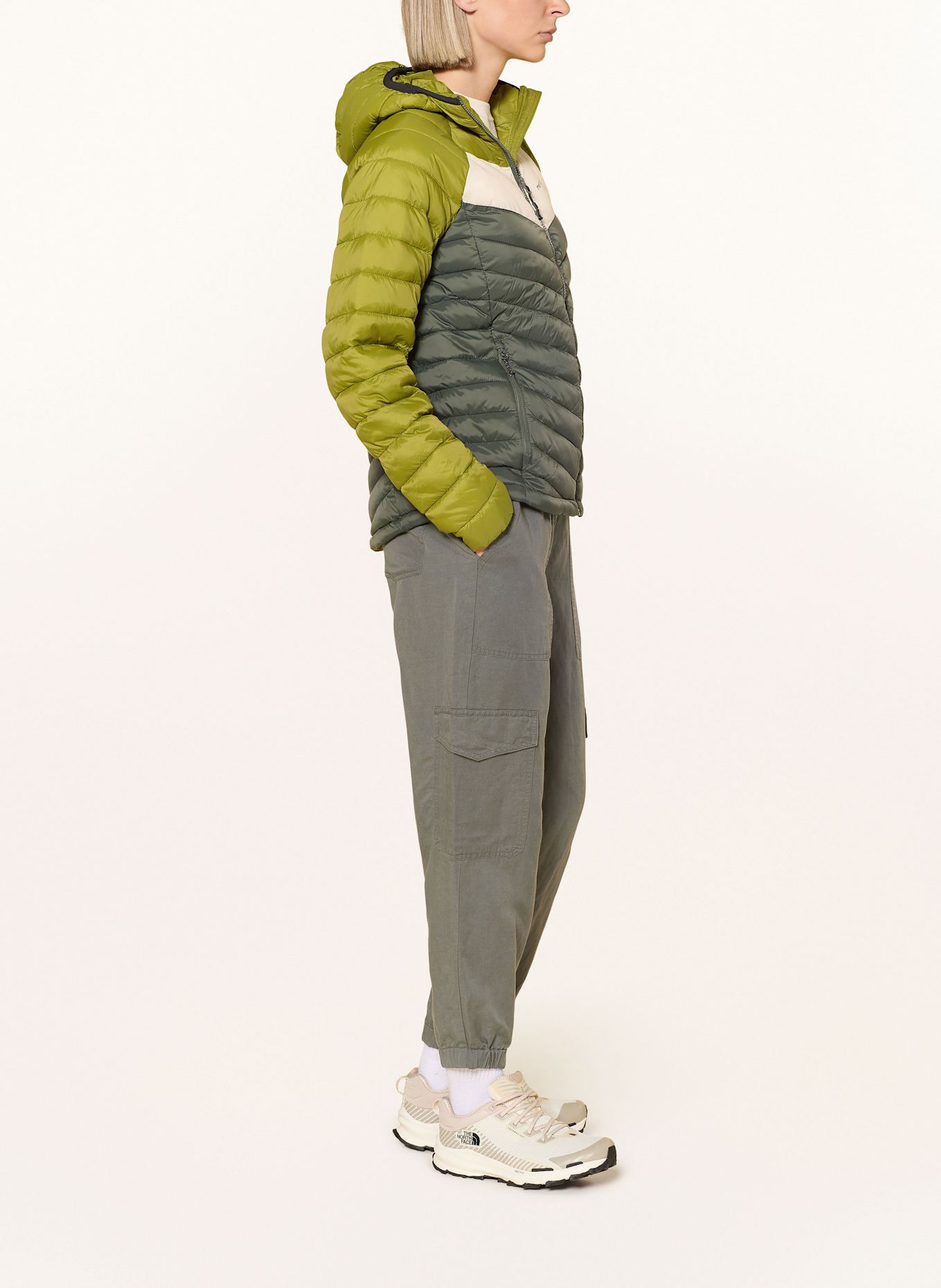 me°ru' Steppjacke PERRYVILLE: HELLGRÜN / DUNKELGRÜN / CREME