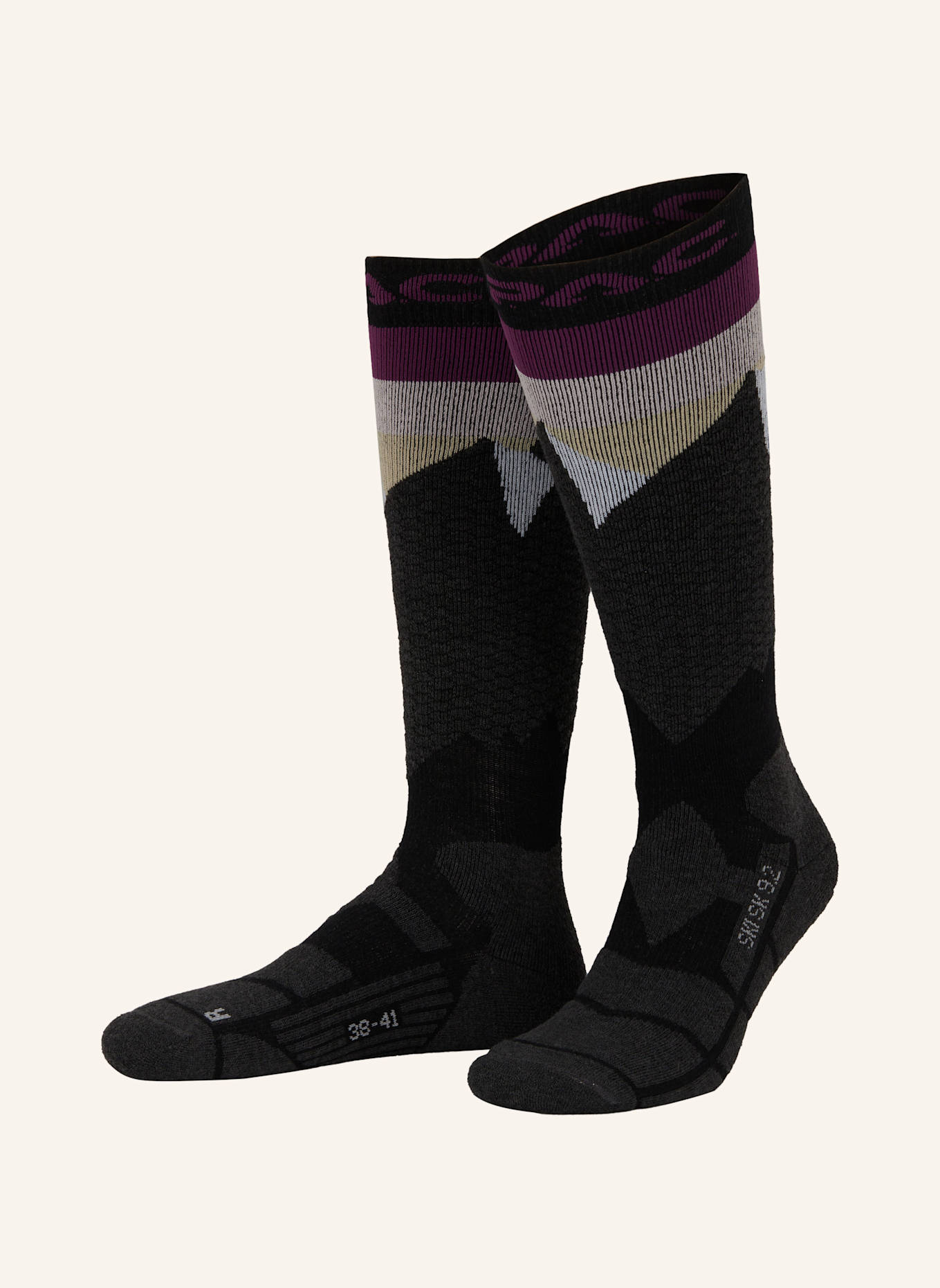 P.A.C. Skisocken SK 9.2 MERINO EXTRA WARM mit Merinowolle: 315-L3473 Anthracite Purple