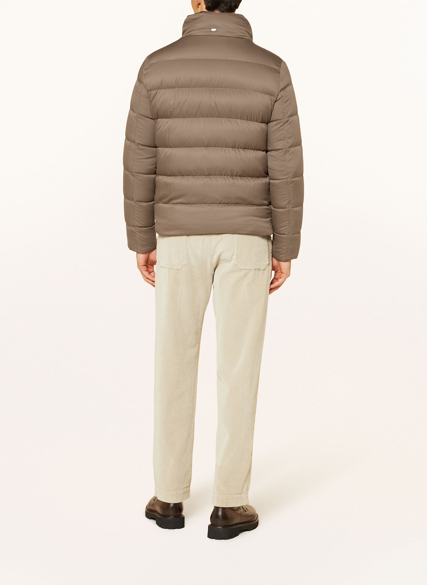 HERNO Daunenjacke mit abnehmbarem Kunstfell: BEIGE