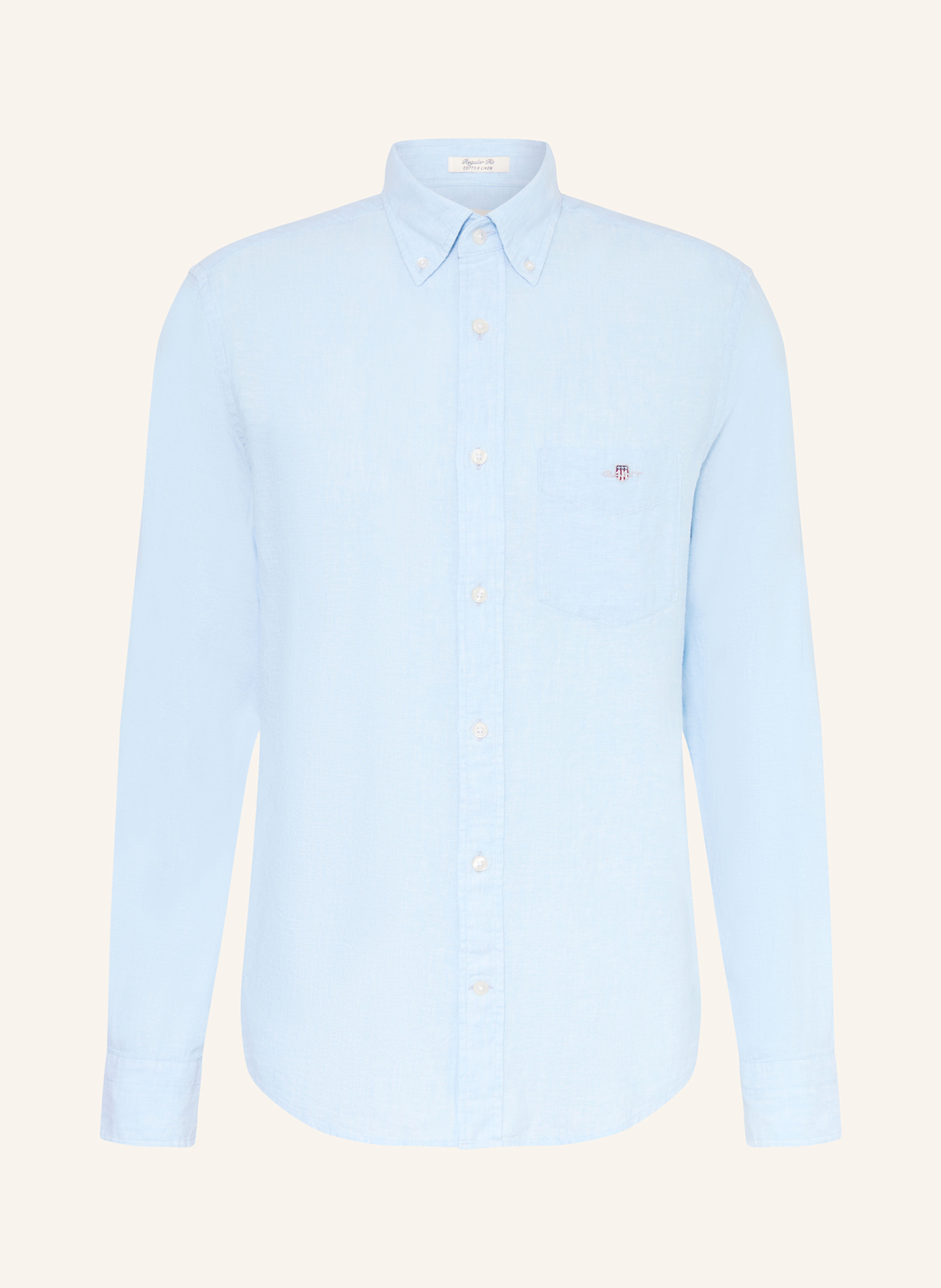 GANT Koszula Regular Fit z lnu: 450 SKY BLUE