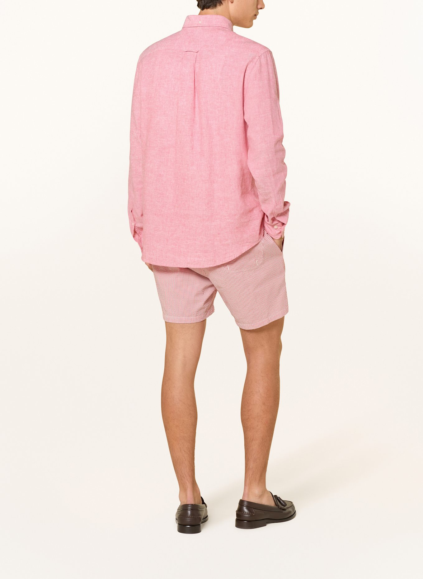 GANT Koszula Regular Fit z lnu: JASNOCZERWONY