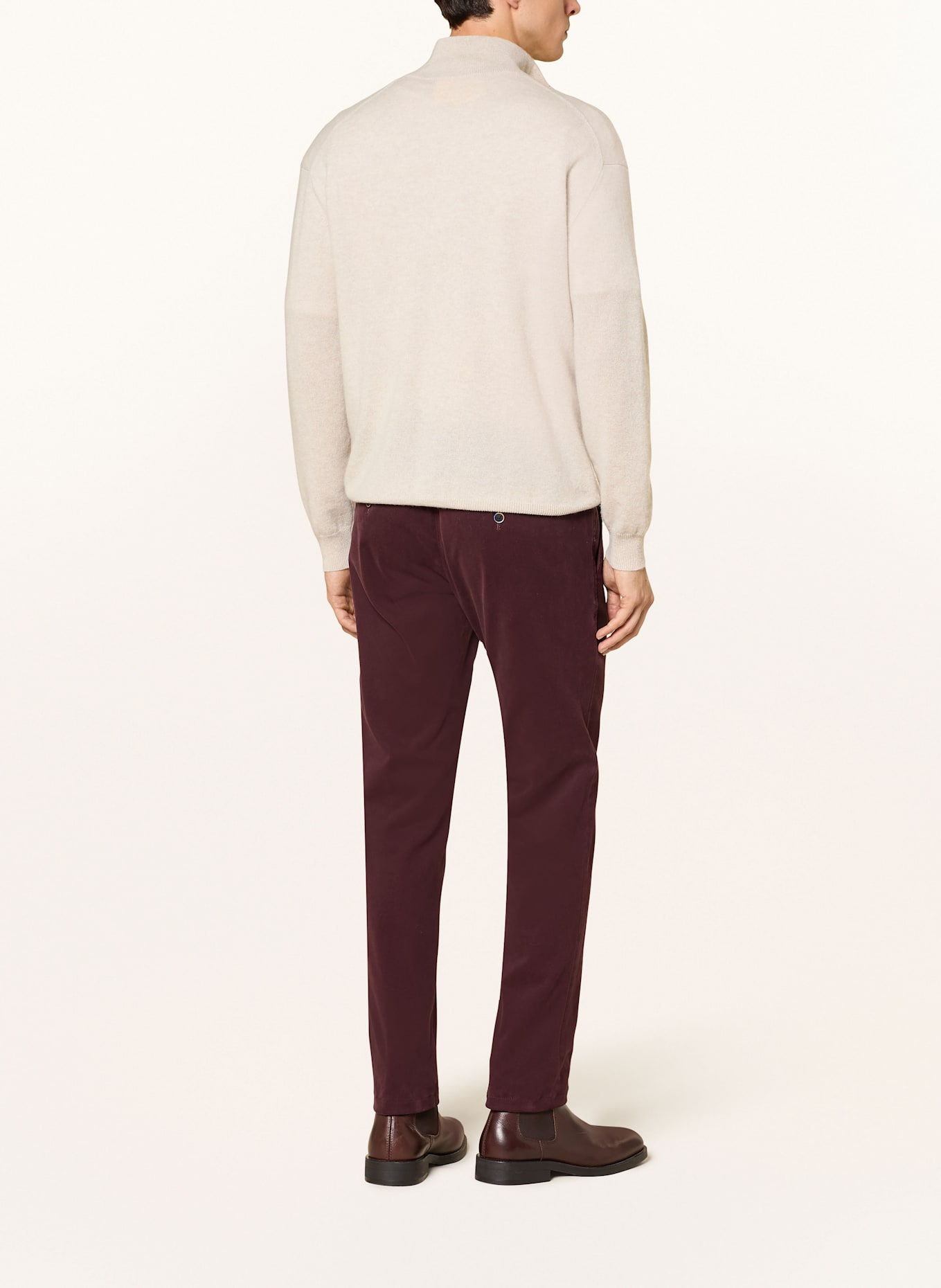 HILTL Chino Slim Fit: DUNKELROT