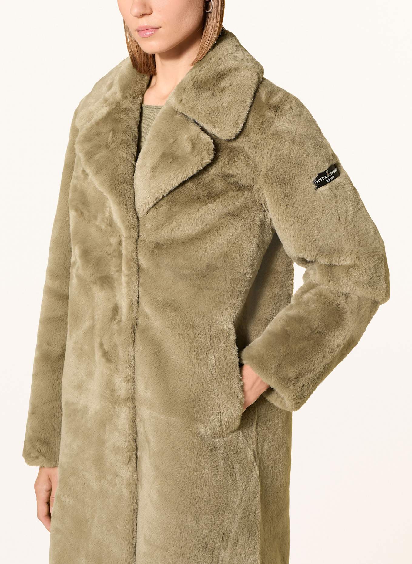 FRIEDA & FREDDIES Kunstfell-Mantel MOONRIVER: BEIGE