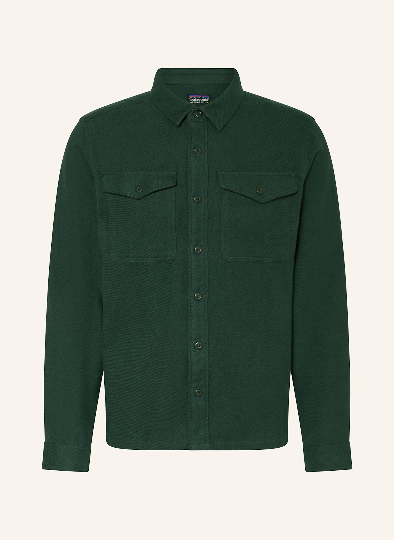 patagonia Outdoorhemd FJORD Comfort Fit: DONKERGROEN