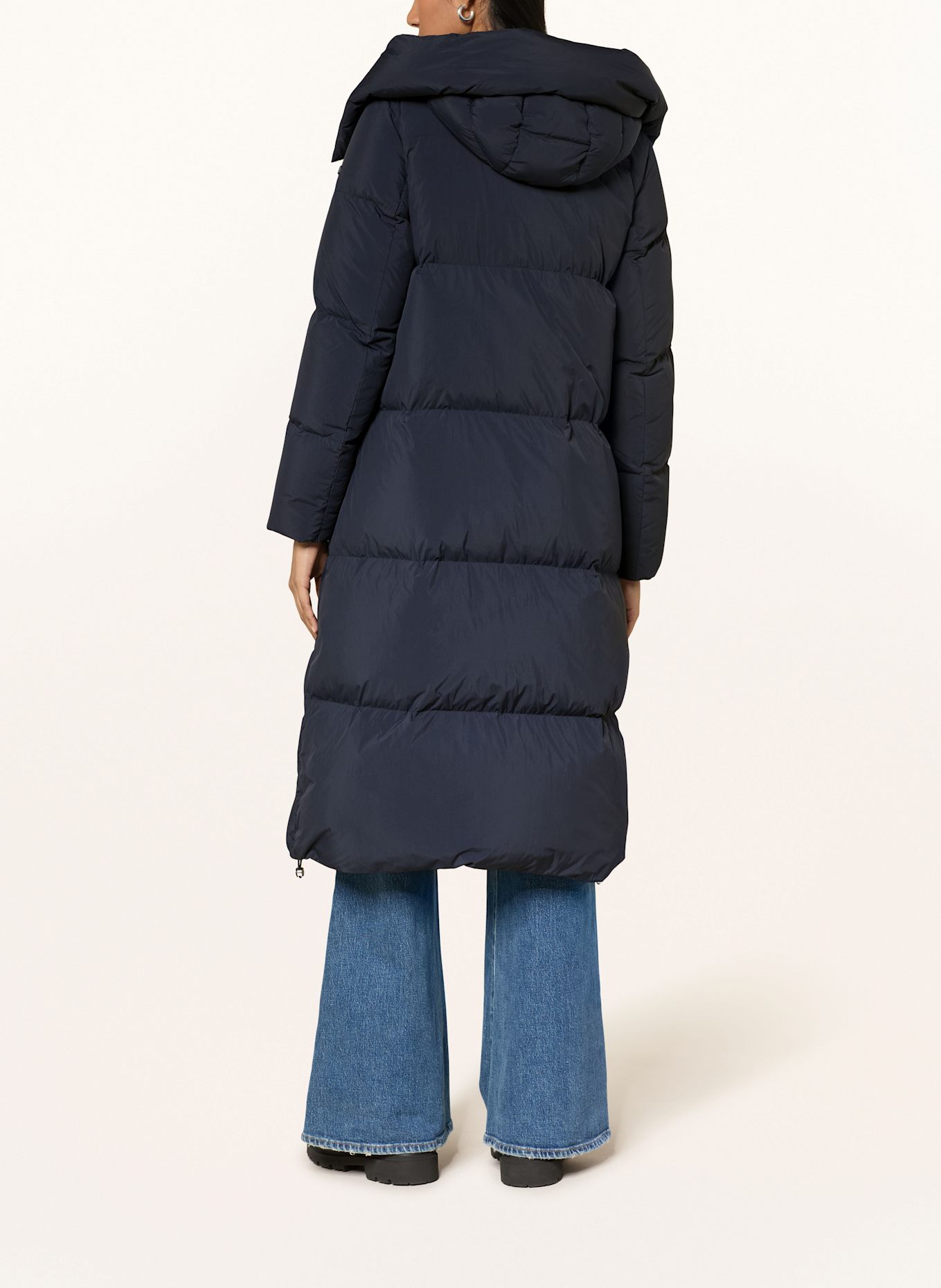 DUNO Daunenmantel FULLY mit abnehmbarer Kapuze: DUNKELBLAU