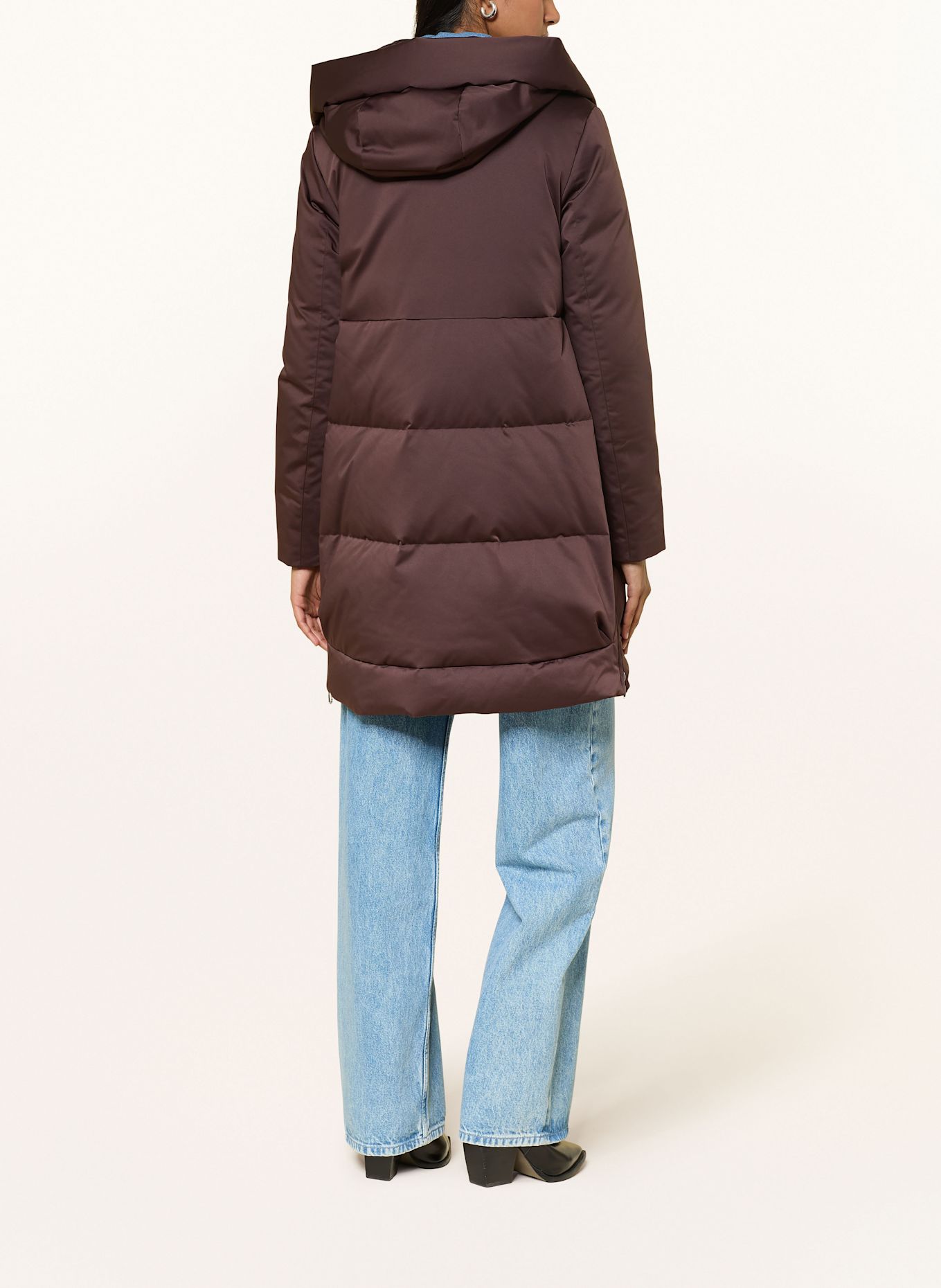DUNO Daunenmantel TALIA: DUNKELBRAUN