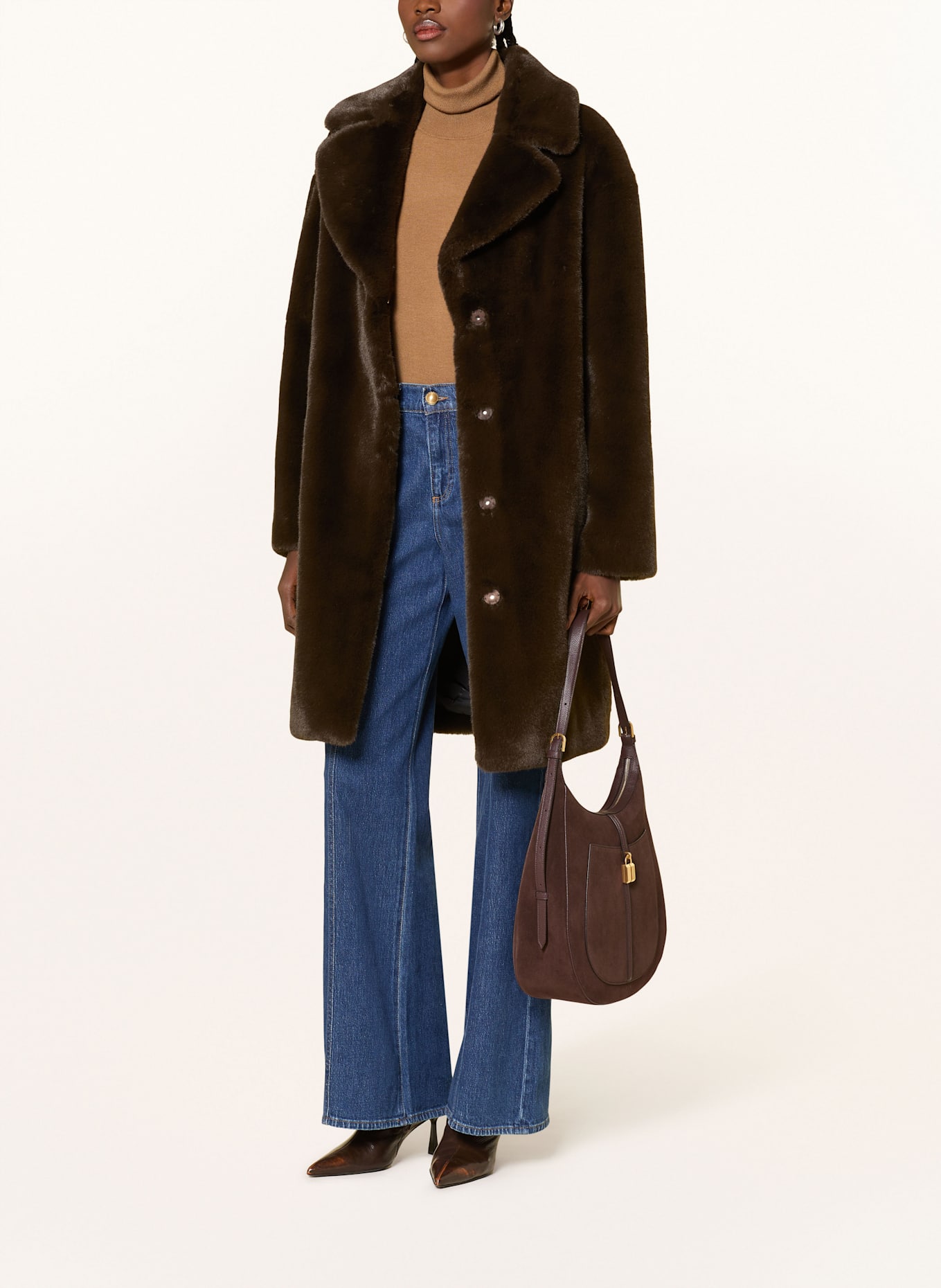 DEMELLIER SIENA pouch bag: BROWN