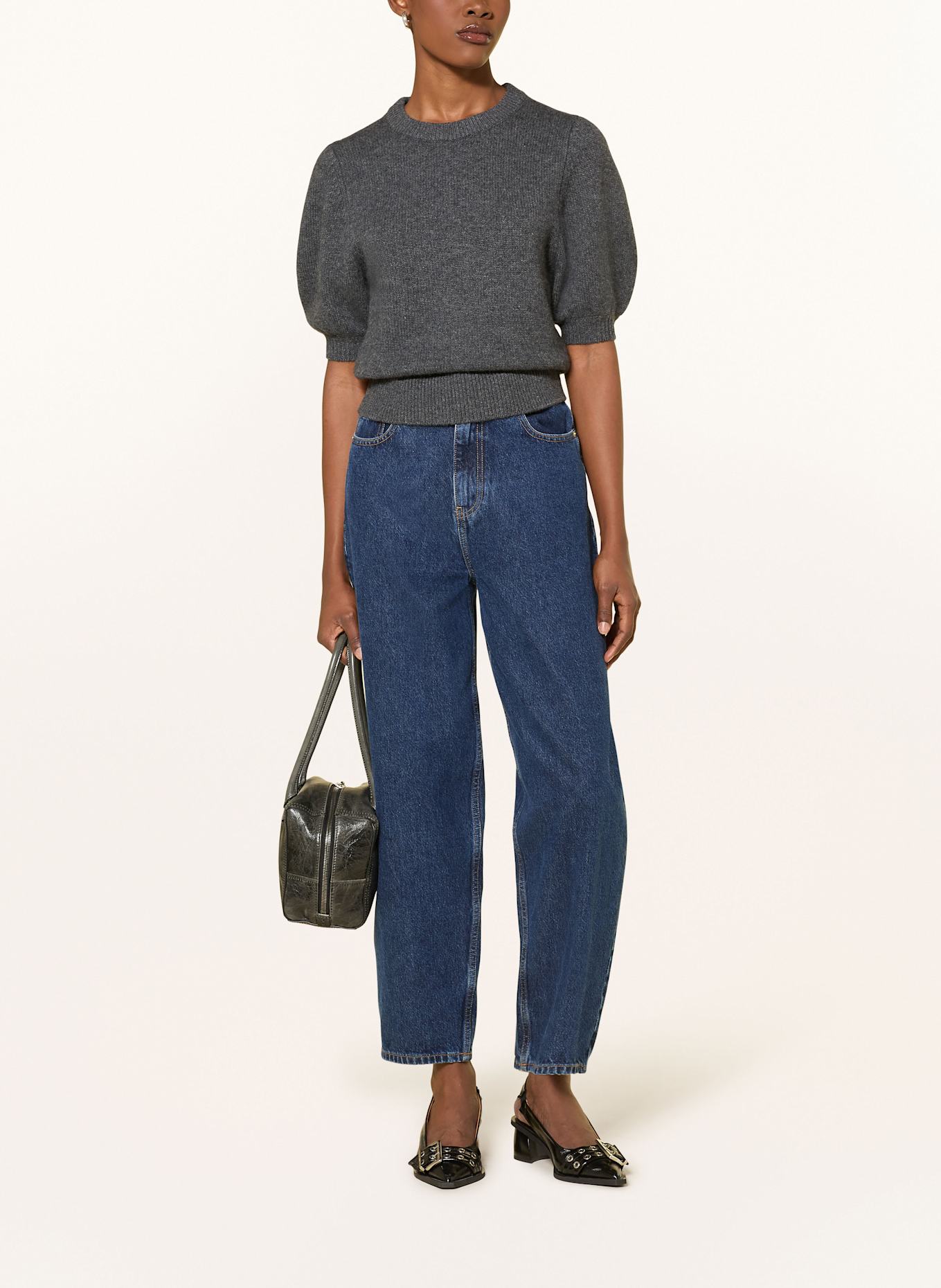 LADNERI Strickshirt POUPETTE aus Cashmere: GRAU