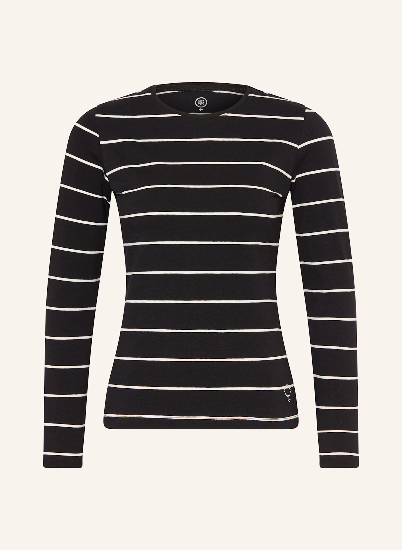 BOVIVA Longsleeve: SCHWARZ / WEISS