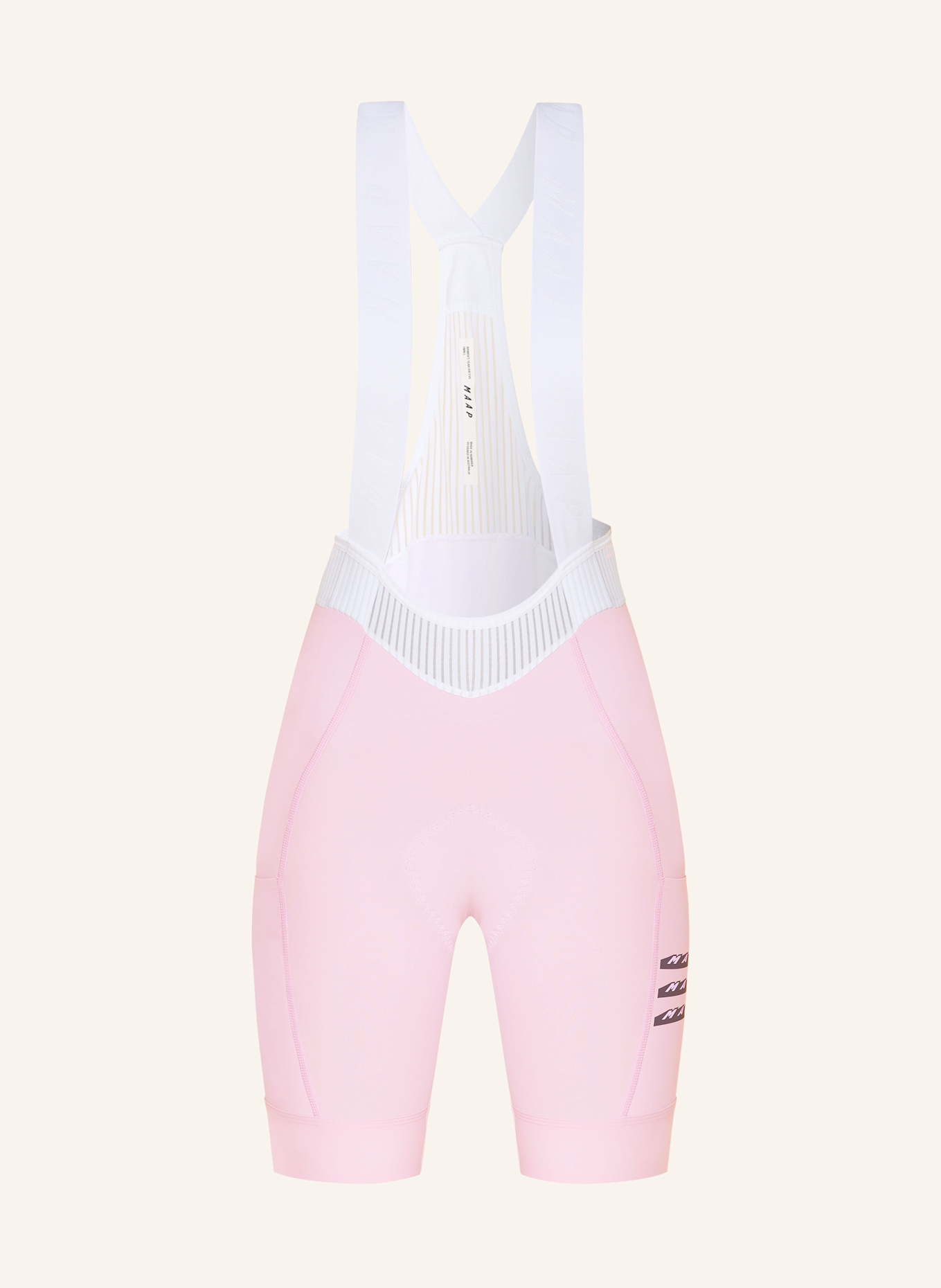 MAAP Radhose EVADE X TEAM BIB EVO CARGO mit Trägern und gepolstertem Einsatz: ROSA / WEISS