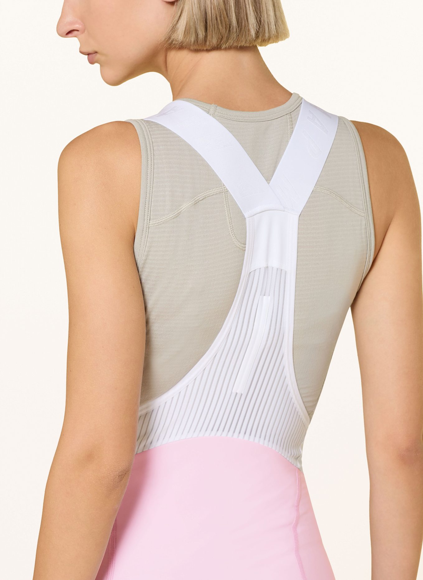 MAAP Radhose EVADE X TEAM BIB EVO CARGO mit Trägern und gepolstertem Einsatz: ROSA / WEISS