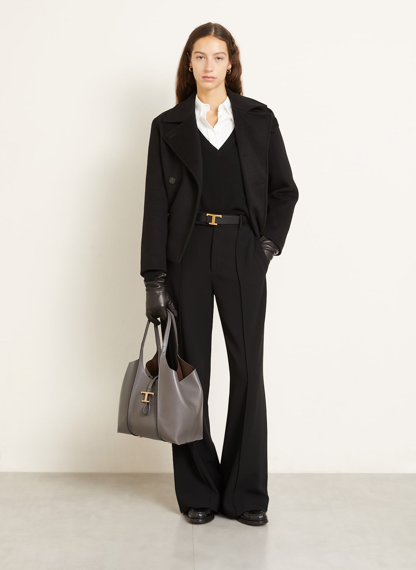 TOD'S Torba worek z saszetką: SZAROBRĄZOWY