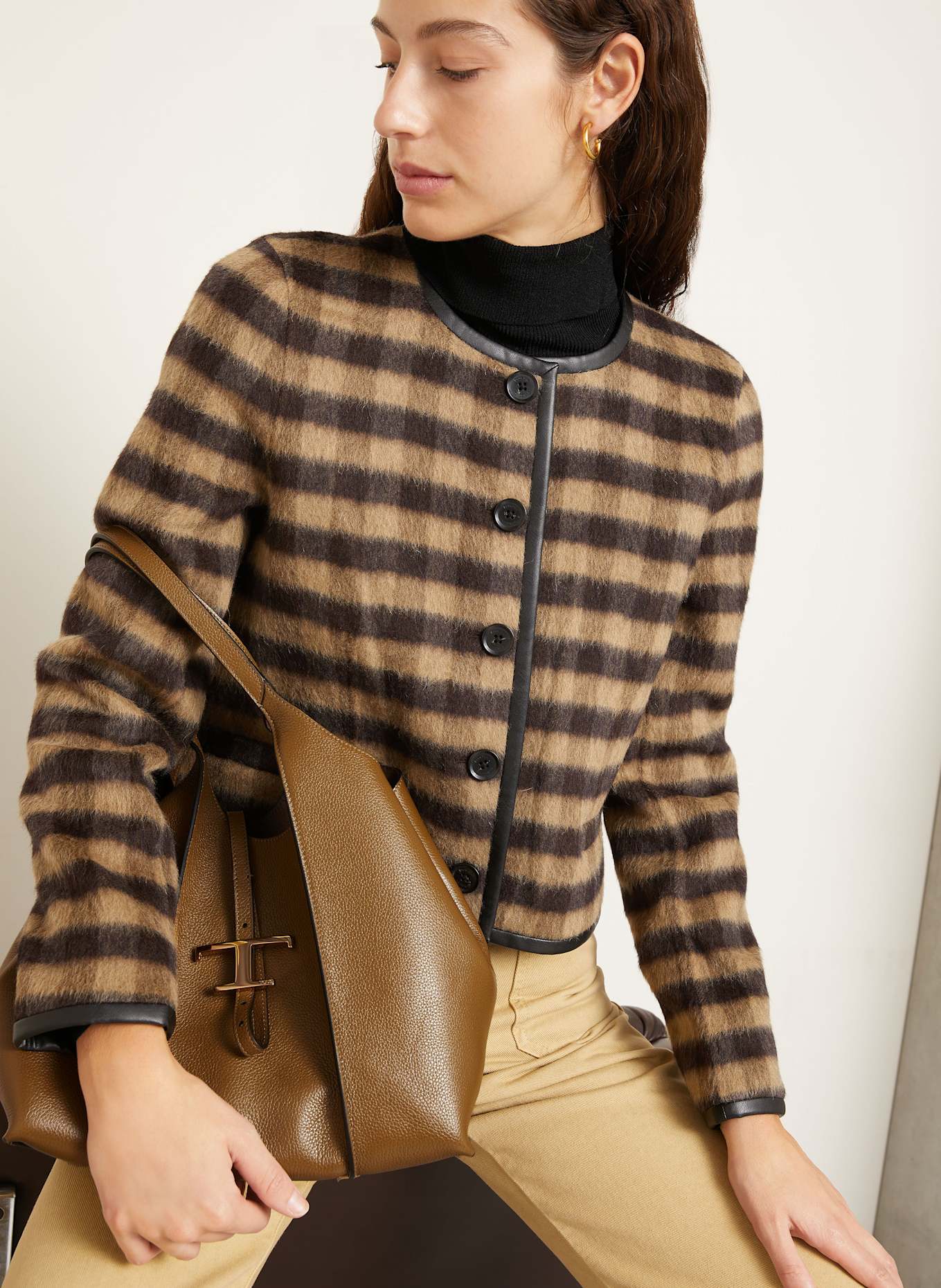 TOD'S Beuteltasche mit Pouch: HELLBRAUN