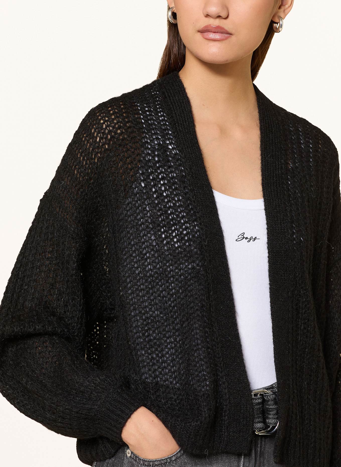 BOSS Strickhülle FURGOVIA: SCHWARZ