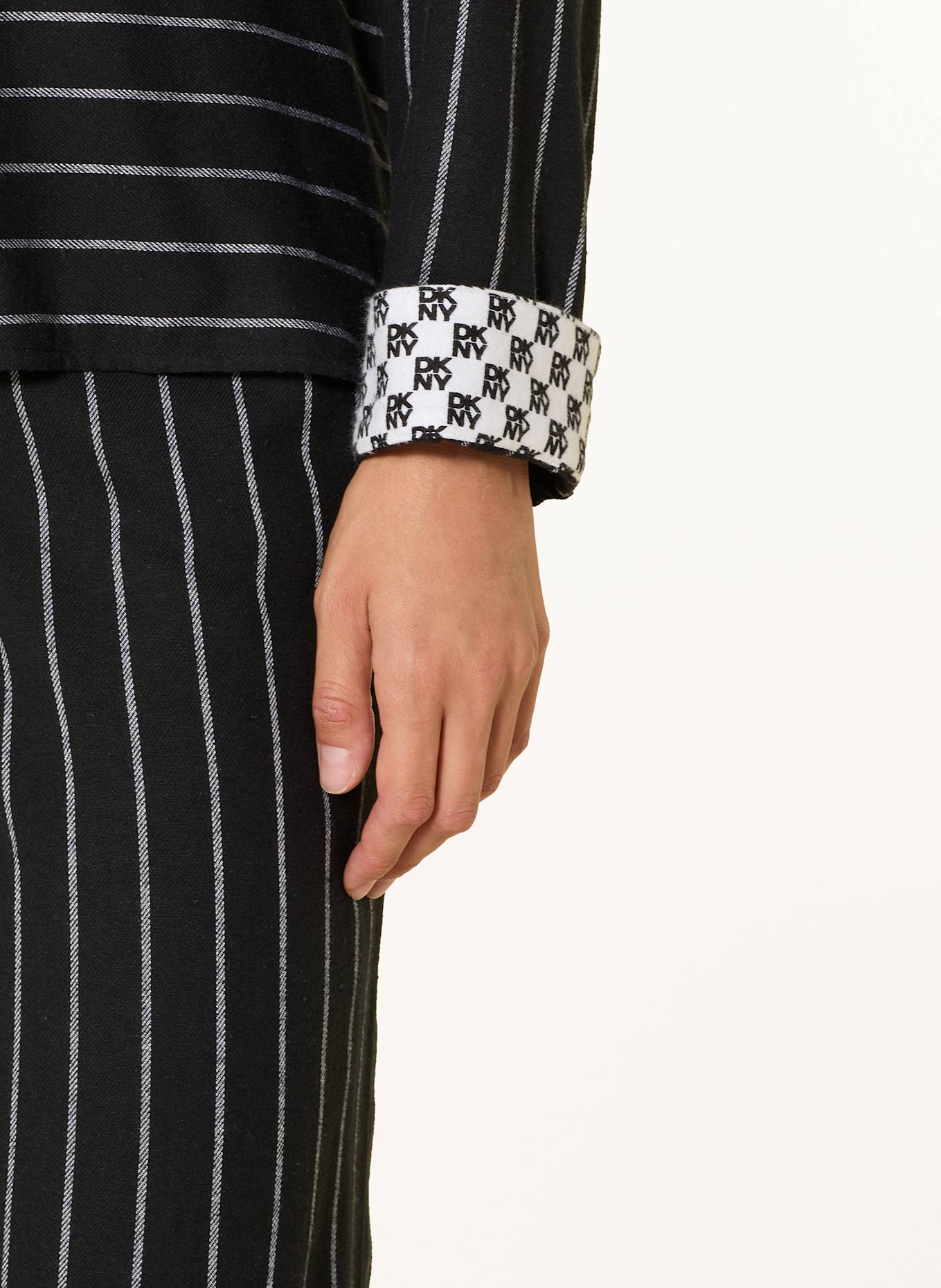 DKNY Schlafanzug CHANNEL THE FLANNEL aus Flanell: SCHWARZ / HELLGRAU