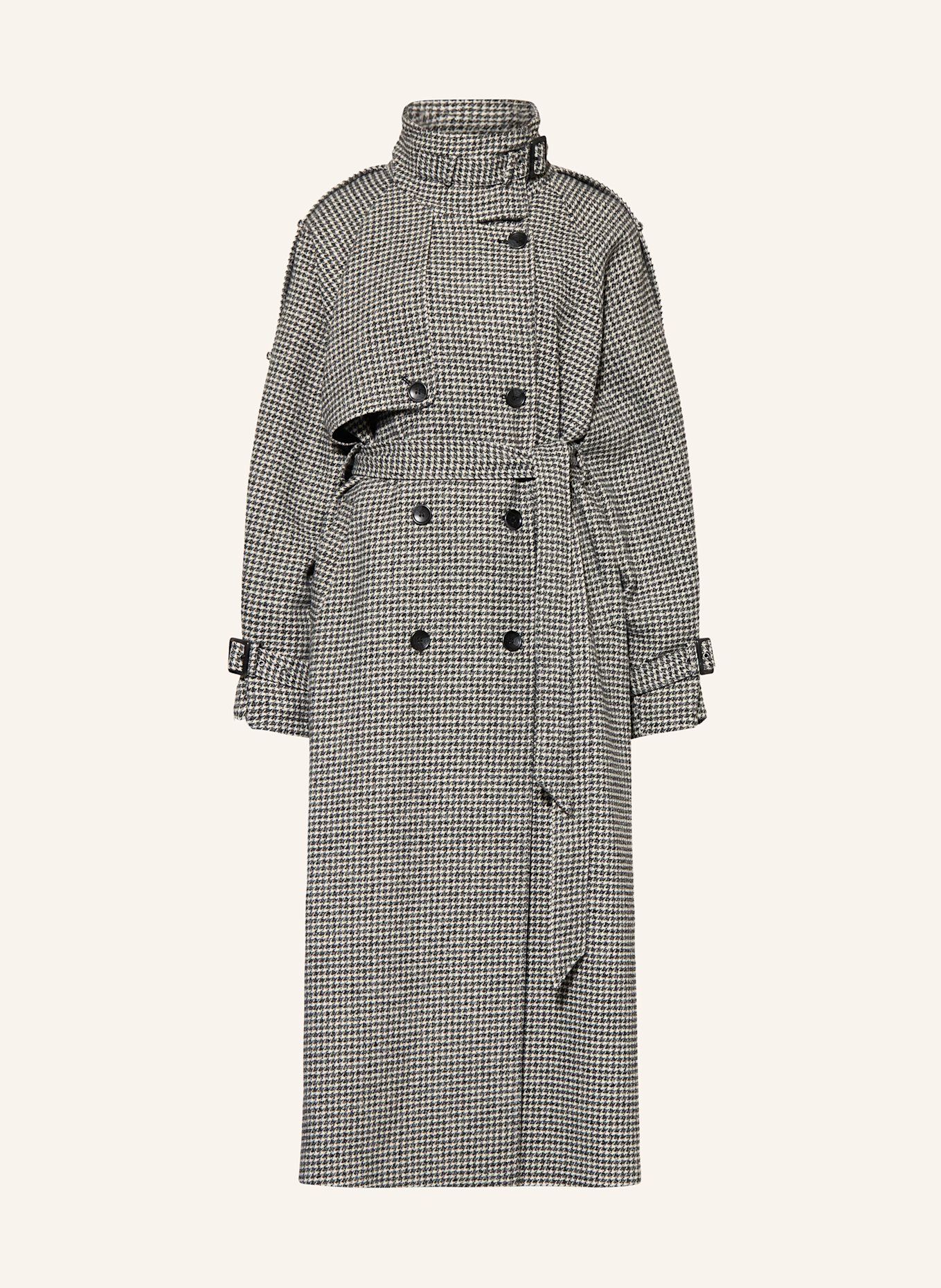 GESTUZ Trenchcoat GZAVIC: SCHWARZ / WEISS