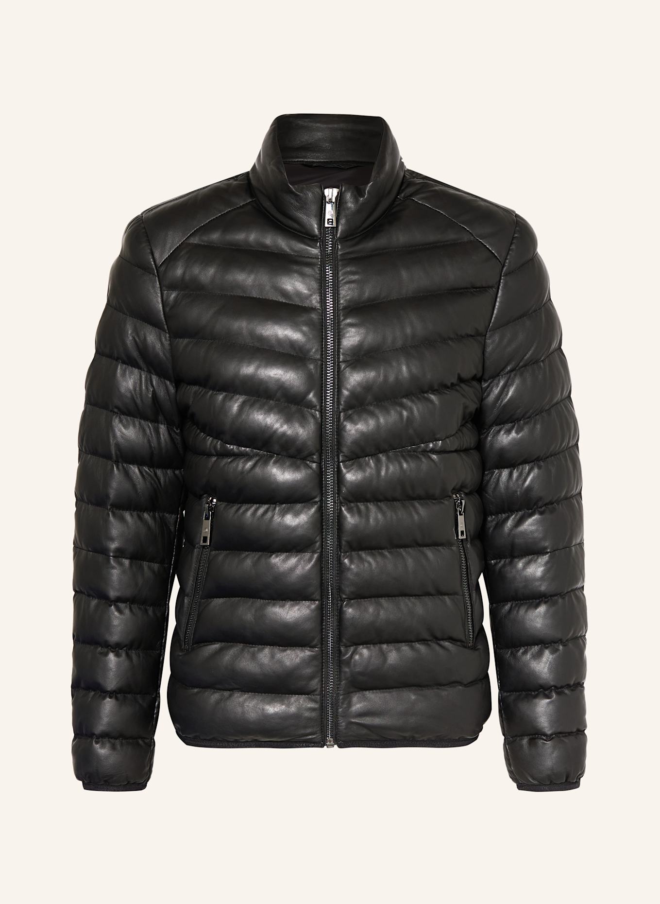 MILESTONE Lederjacke MSHENDRIK mit DUPONT™ SORONA®-Isolierung: SCHWARZ