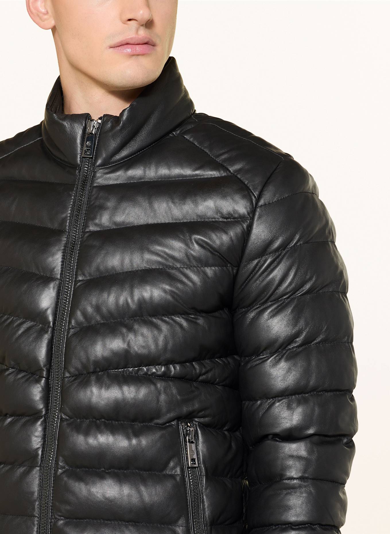 MILESTONE Lederjacke MSHENDRIK mit DUPONT™ SORONA®-Isolierung: SCHWARZ