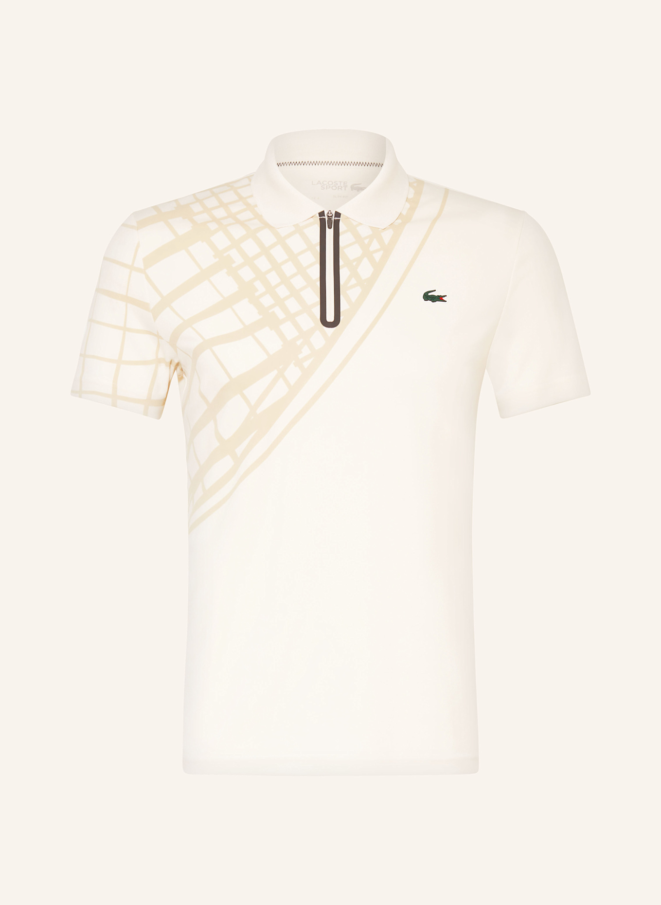 LACOSTE Funktions-Poloshirt: ECRU