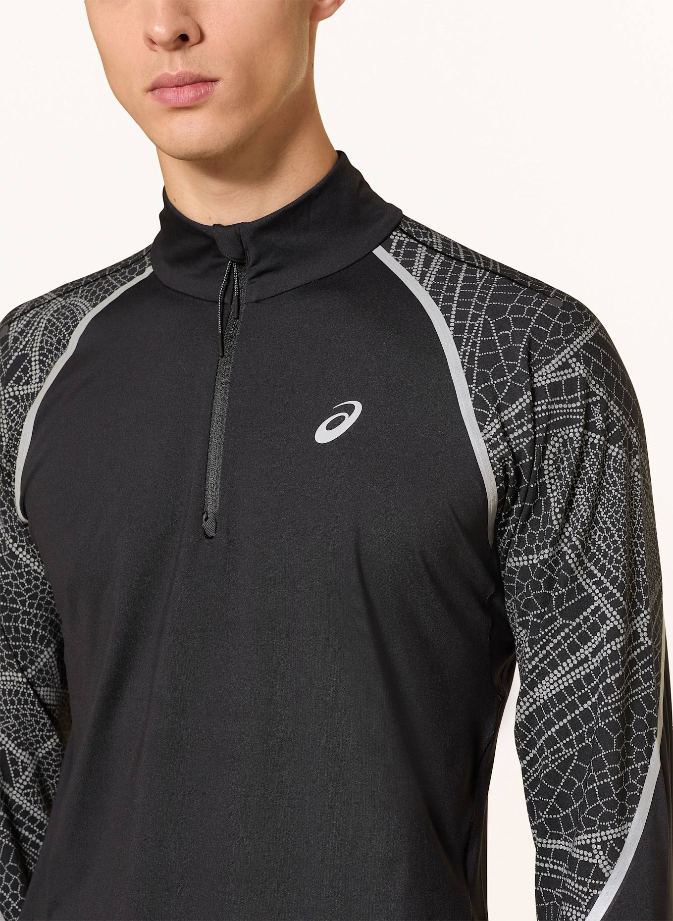 ASICS Laufshirt LIMITED SERIES LITE-SHOW LS: SCHWARZ / HELLGRAU