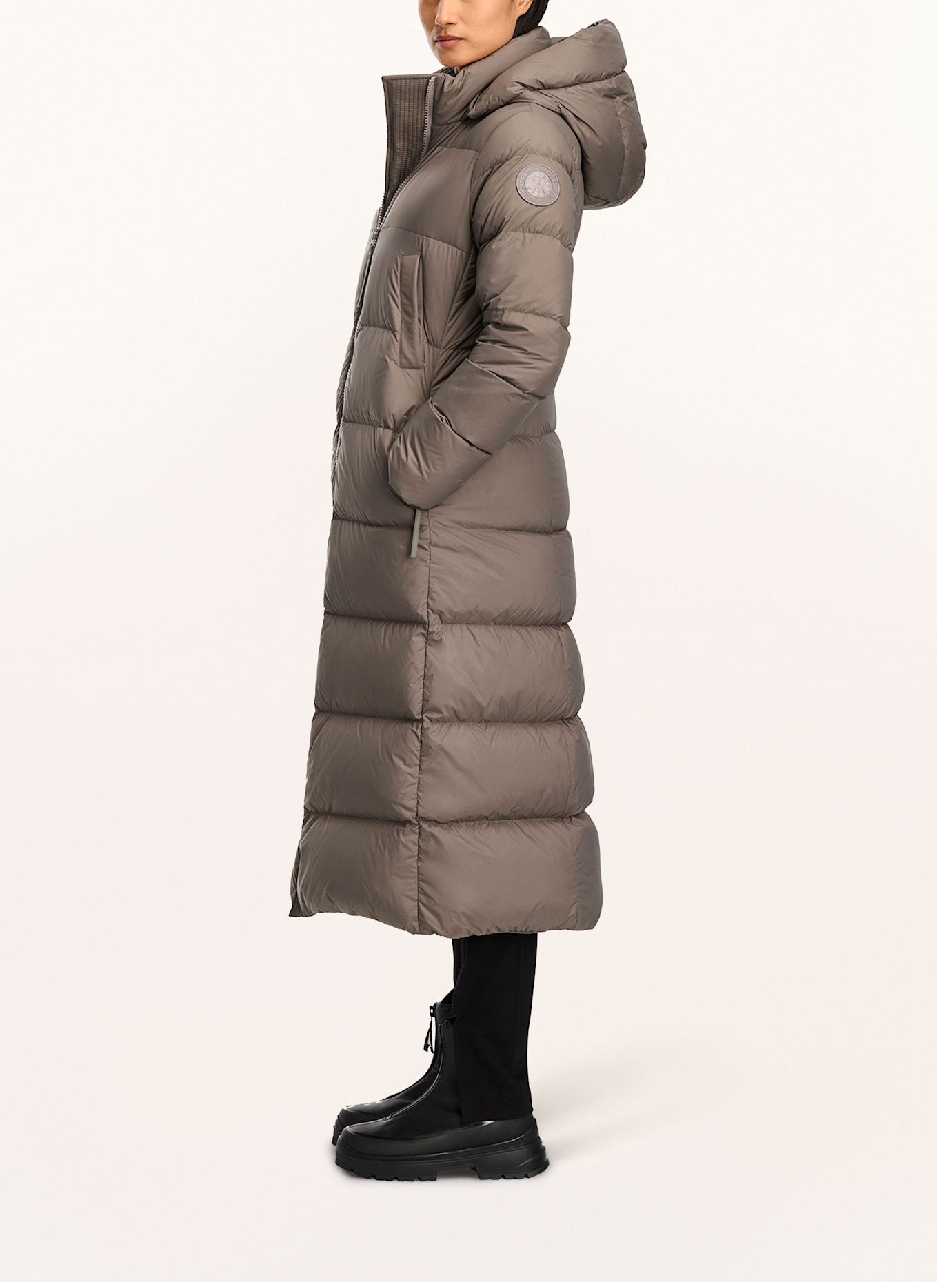 CANADA GOOSE Daunenmäntel MYSTIQUE mit abnehmbarer Kapuze: TAUPE