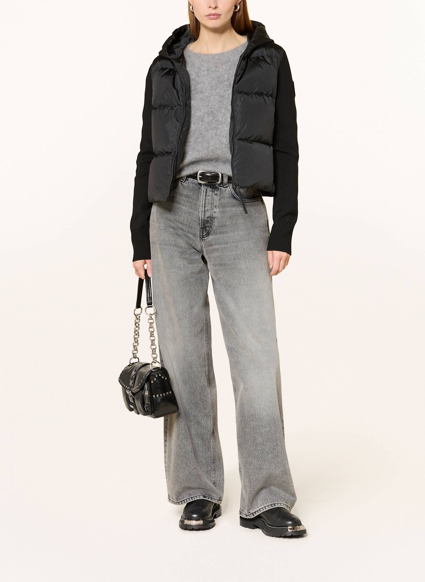 CANADA GOOSE Daunenjacke HYBRIDGE® im Materialmix: SCHWARZ