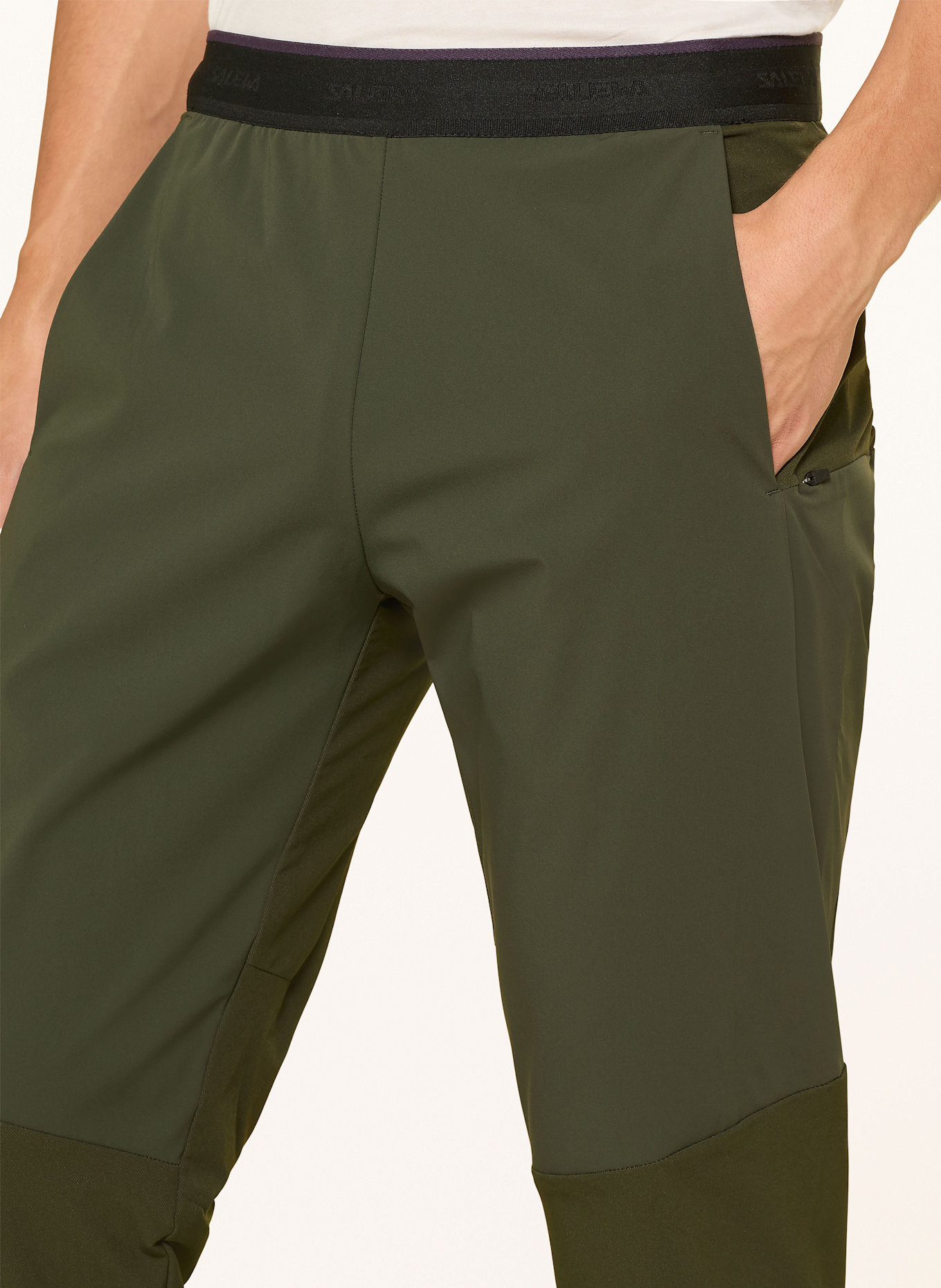 SALEWA Softshell-Hose PEDROC STORMWALL WINTER: DUNKELGRÜN