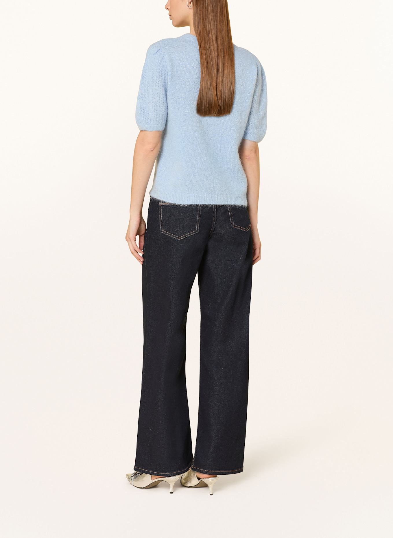 LIU JO Strickshirt mit Alpaka: HELLBLAU