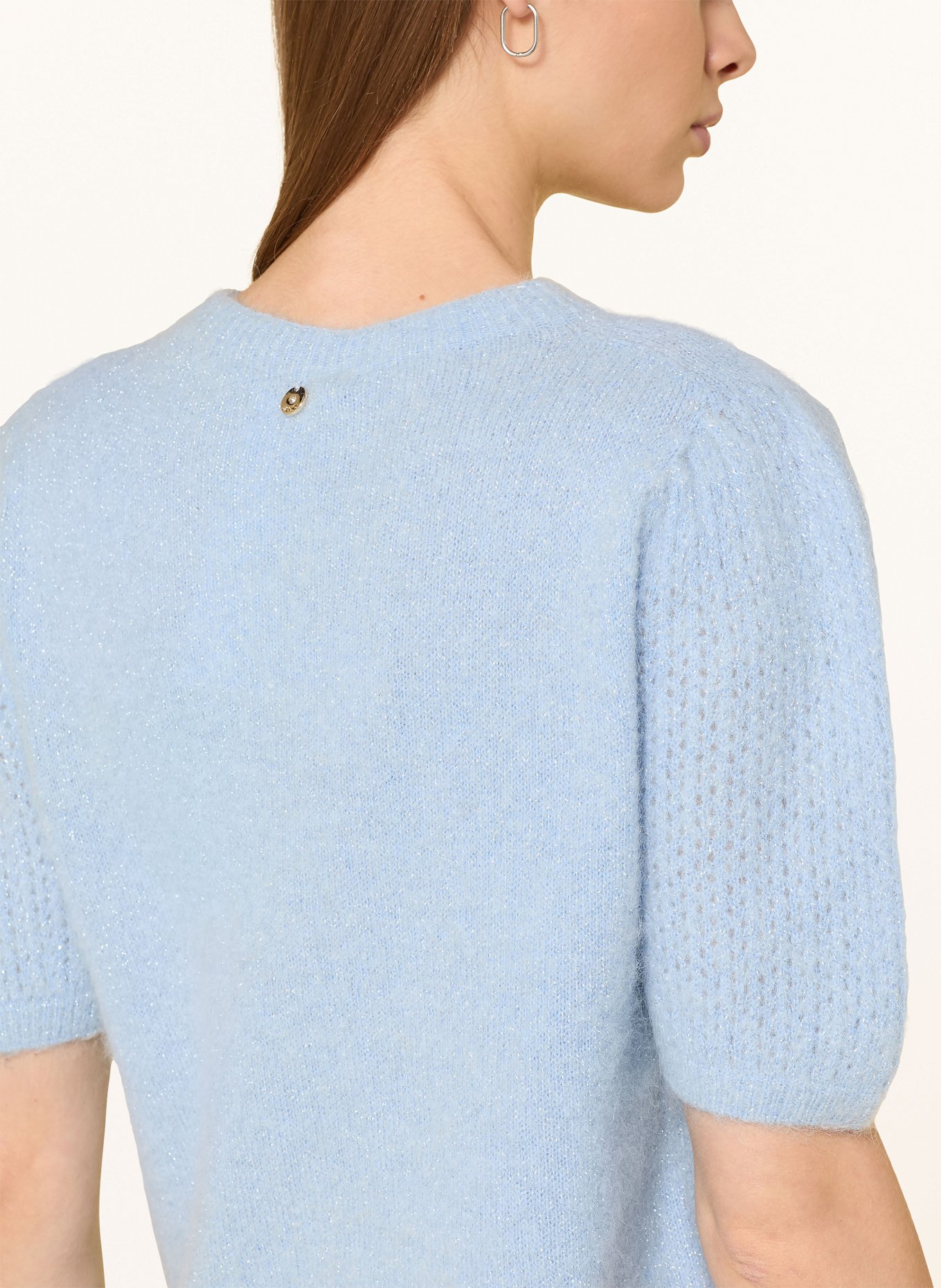 LIU JO Strickshirt mit Alpaka: HELLBLAU