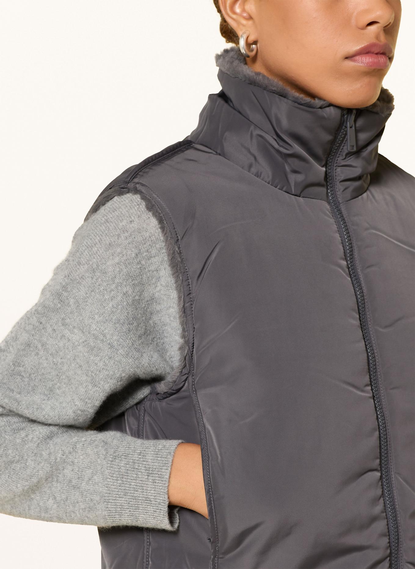 ONLY Kunstfell-Weste: DUNKELGRAU