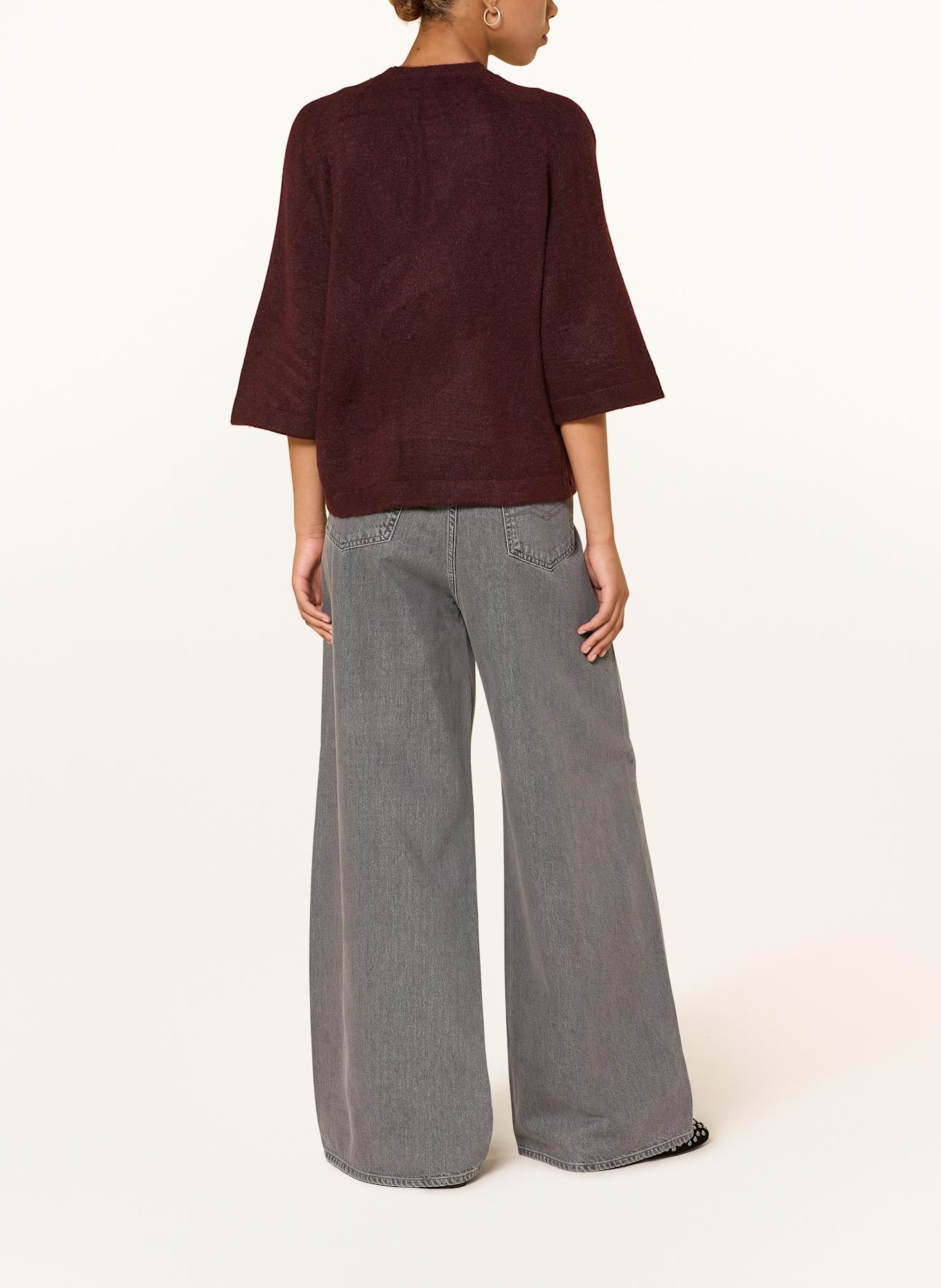 ONLY Strickshirt mit 3/4-Arm: DUNKELROT