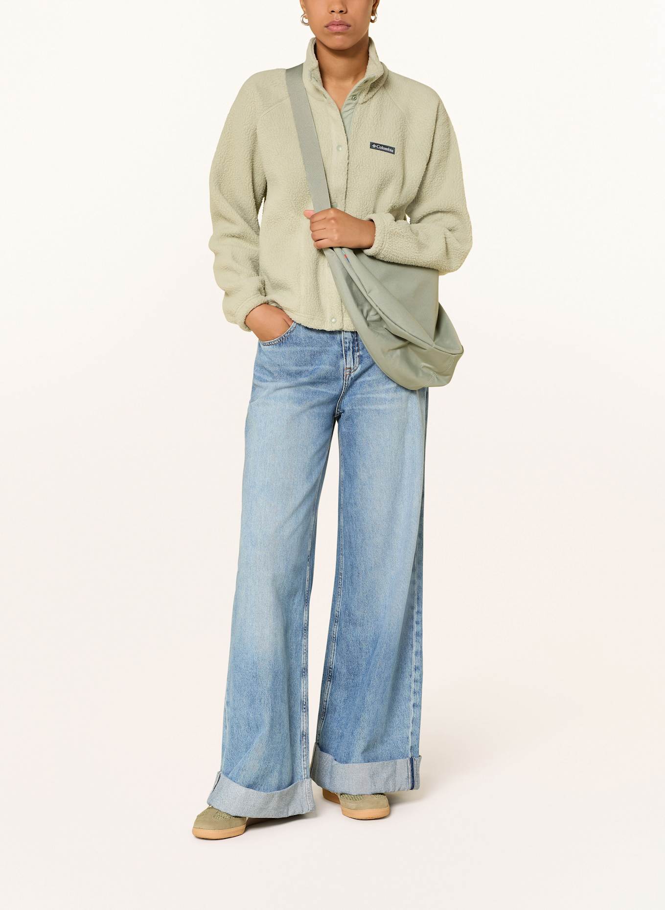 Columbia Fleece-Troyer JASPER RIDGE™ PEBBLED: HELLGRÜN